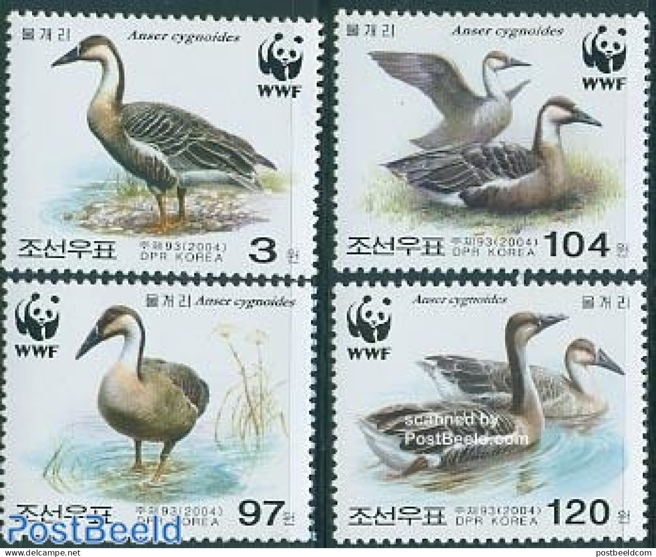 Korea, North 2004 WWF, Ducks 4v, Mint NH, Nature - Birds - Ducks - World Wildlife Fund (WWF) - Corea Del Nord