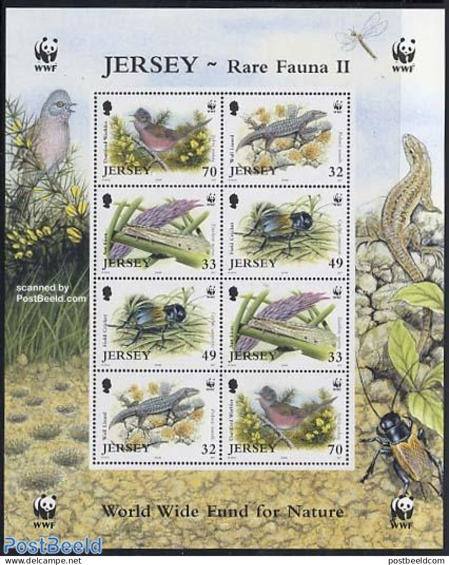 Jersey 2004 WWF M/s, Mint NH, Nature - Animals (others & Mixed) - Birds - Insects - Reptiles - World Wildlife Fund (WWF) - Jersey