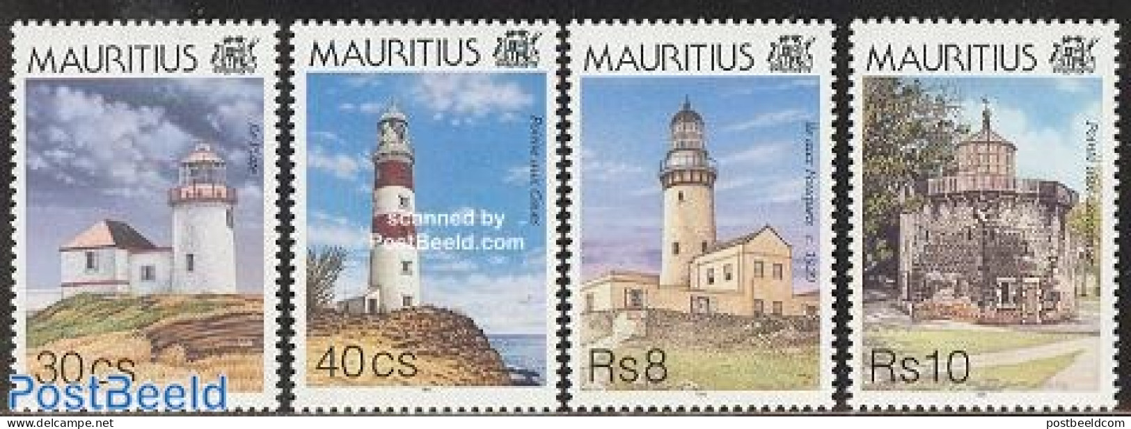 Mauritius 1995 Lighthouses 4v, Mint NH, Various - Lighthouses & Safety At Sea - Vuurtorens