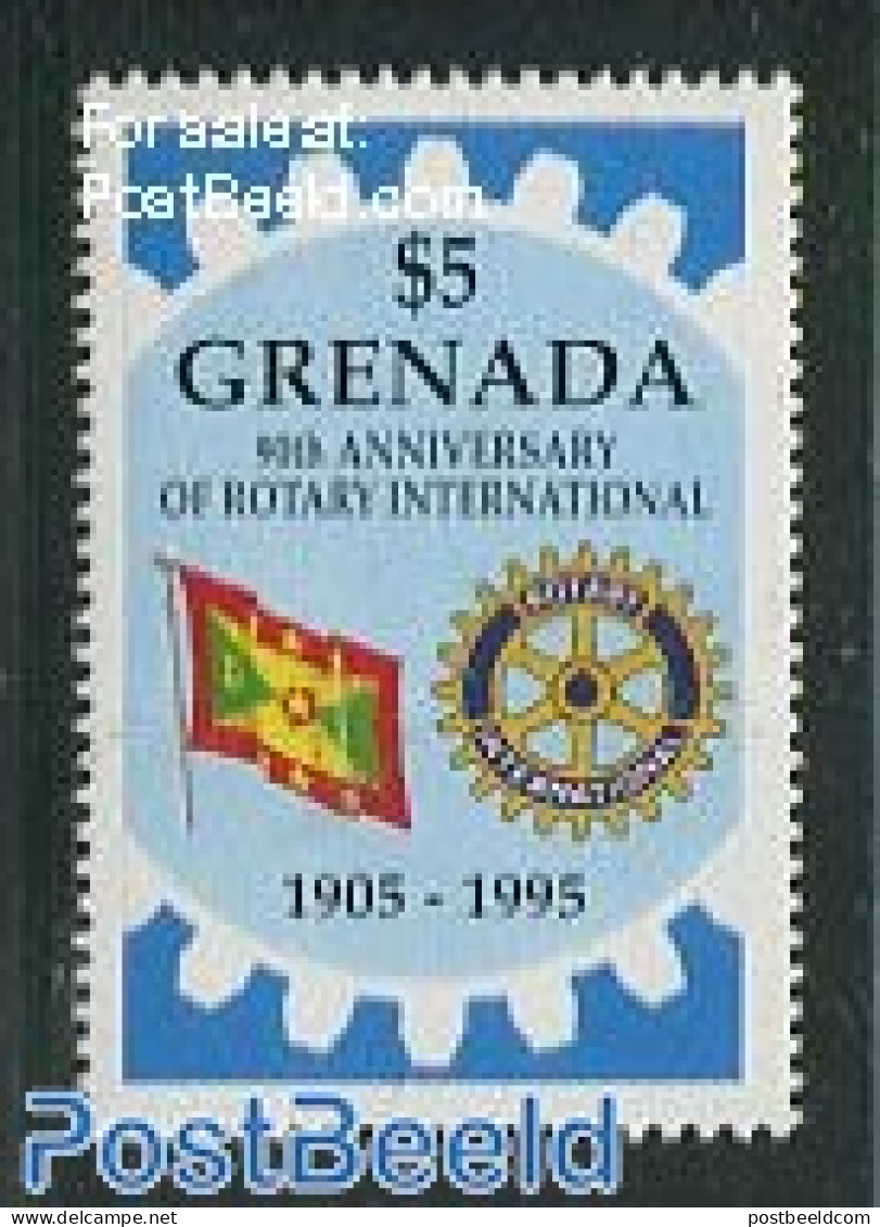 Grenada 1995 90 Years Rotary 1v, Mint NH, Various - Rotary - Rotary, Lions Club