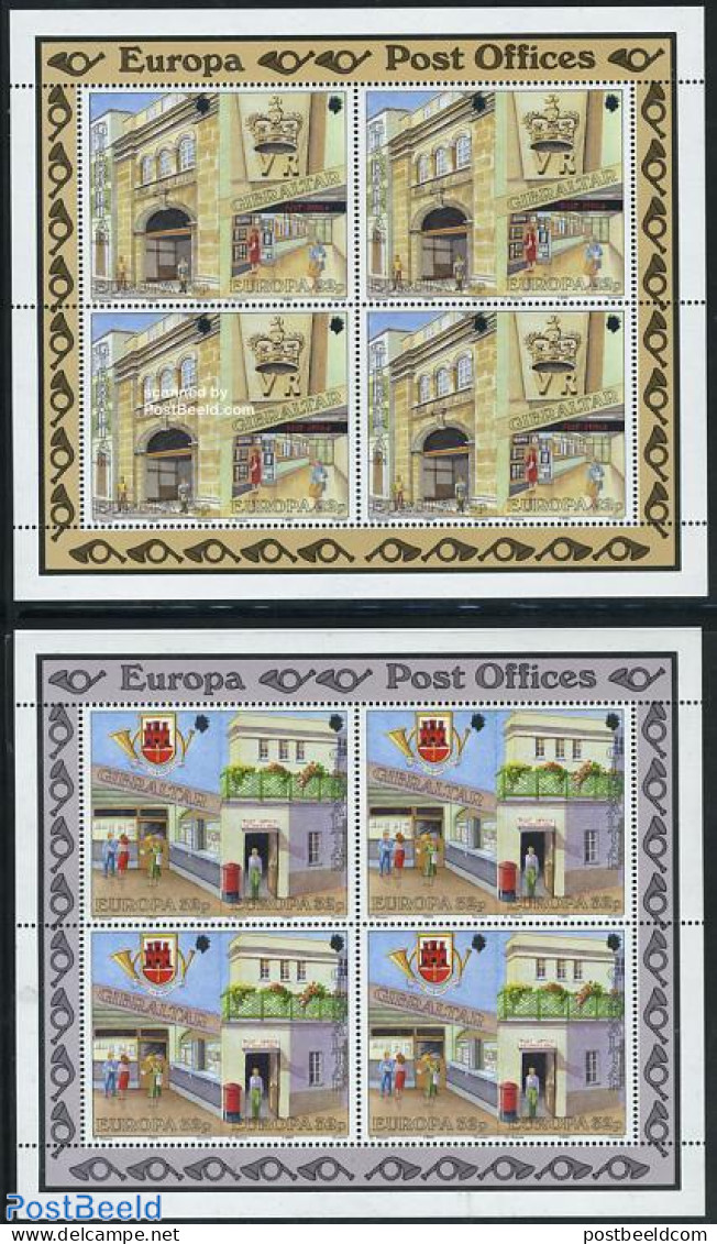 Gibraltar 1990 Europa 2 M/ss, Mint NH, History - Europa (cept) - Post - Posta