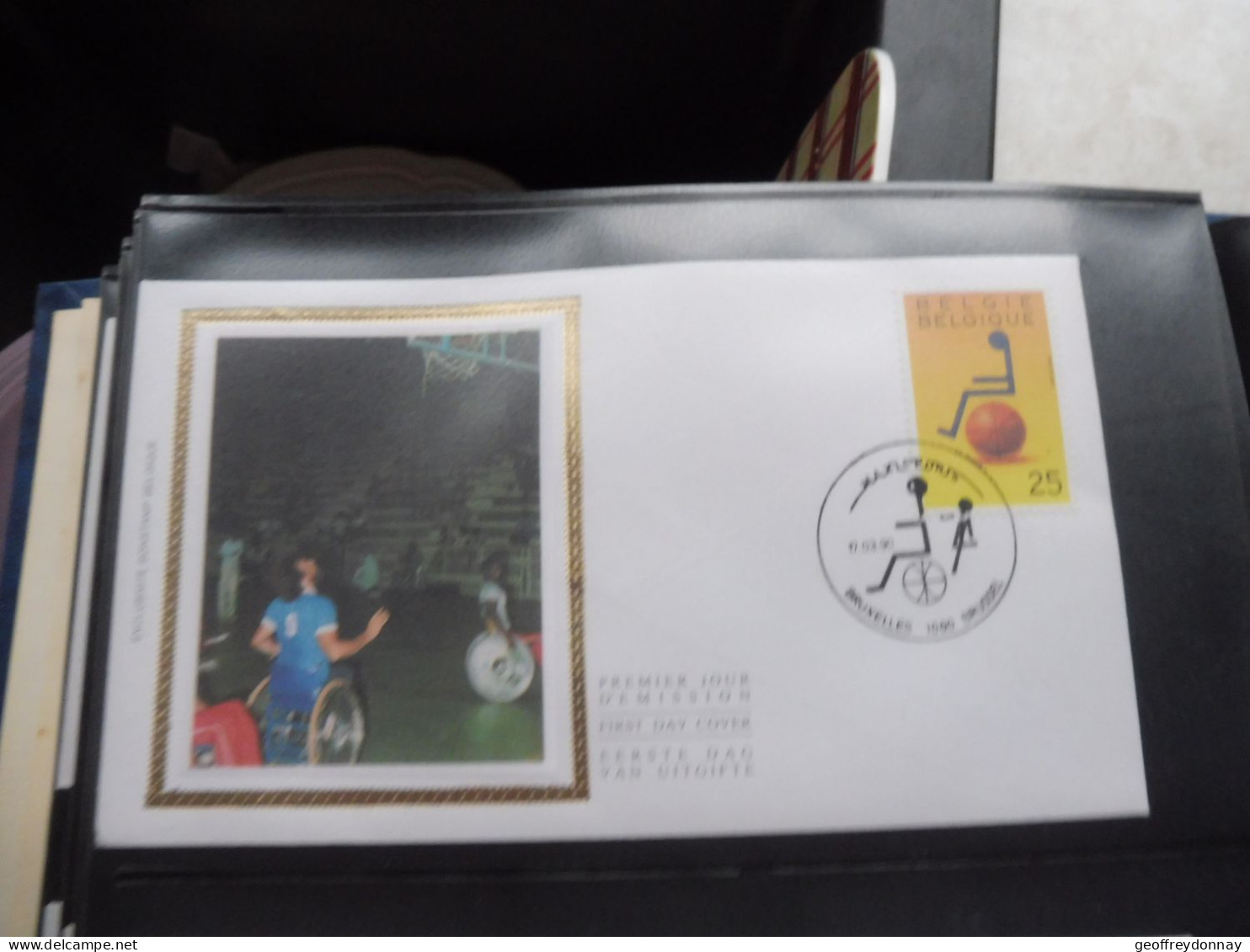 Belgique Belgie  Fdc  Soie  Fdc Z/s 2361/2363 Oblitéré Gestempelt Bruxelles Sports Sporten 1990 - 1981-1990