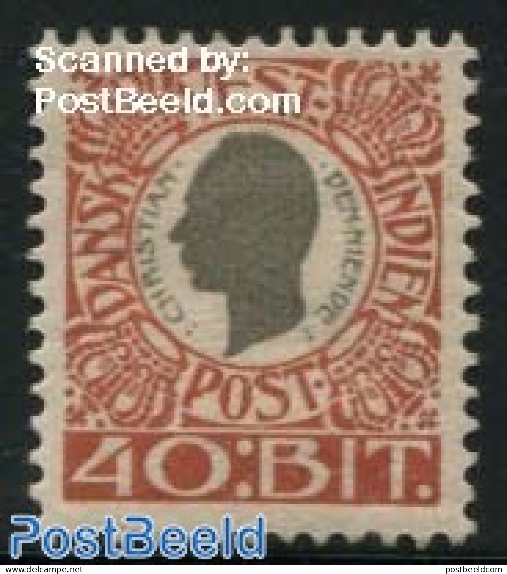 Danish West Indies 1905 40B, Stamp Out Of Set, Unused (hinged) - Dänische Antillen (Westindien)