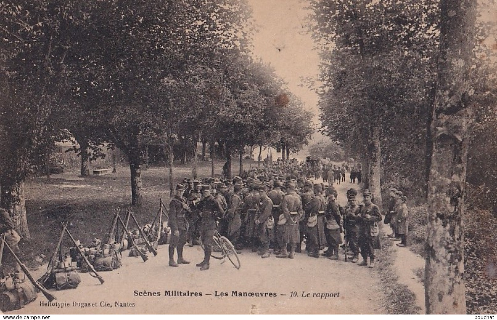 D20- SCENES MILITAIRES - LES MANOEUVRES - LE RAPPORT - EDIT. DUGAS  ET Cie , NANTES  - ( 2 SCANS ) - Maniobras