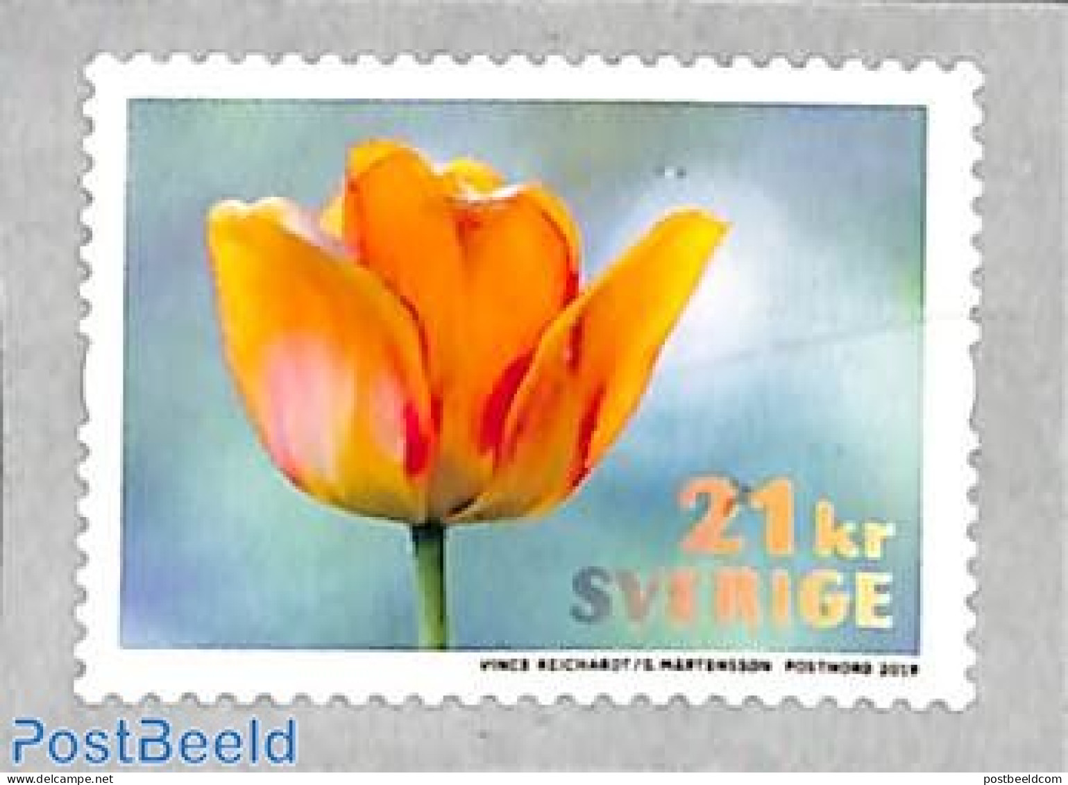 Sweden 2019 Tulip 1v, Coil Stamp, Mint NH, Nature - Flowers & Plants - Ungebraucht