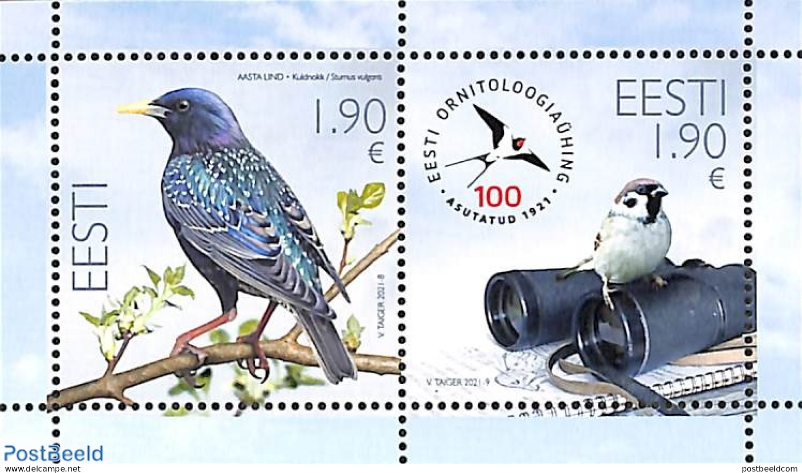 Estonia 2021 Ornithologic Association S/s, Mint NH, Nature - Birds - Estonia