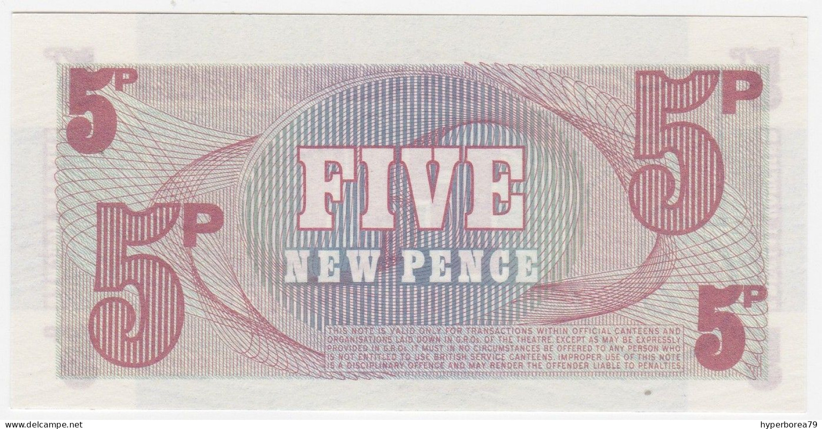 Great Britain BAF P M47 - 5 New Pence 1972 6th Series - UNC - Fuerzas Armadas Británicas & Recibos Especiales