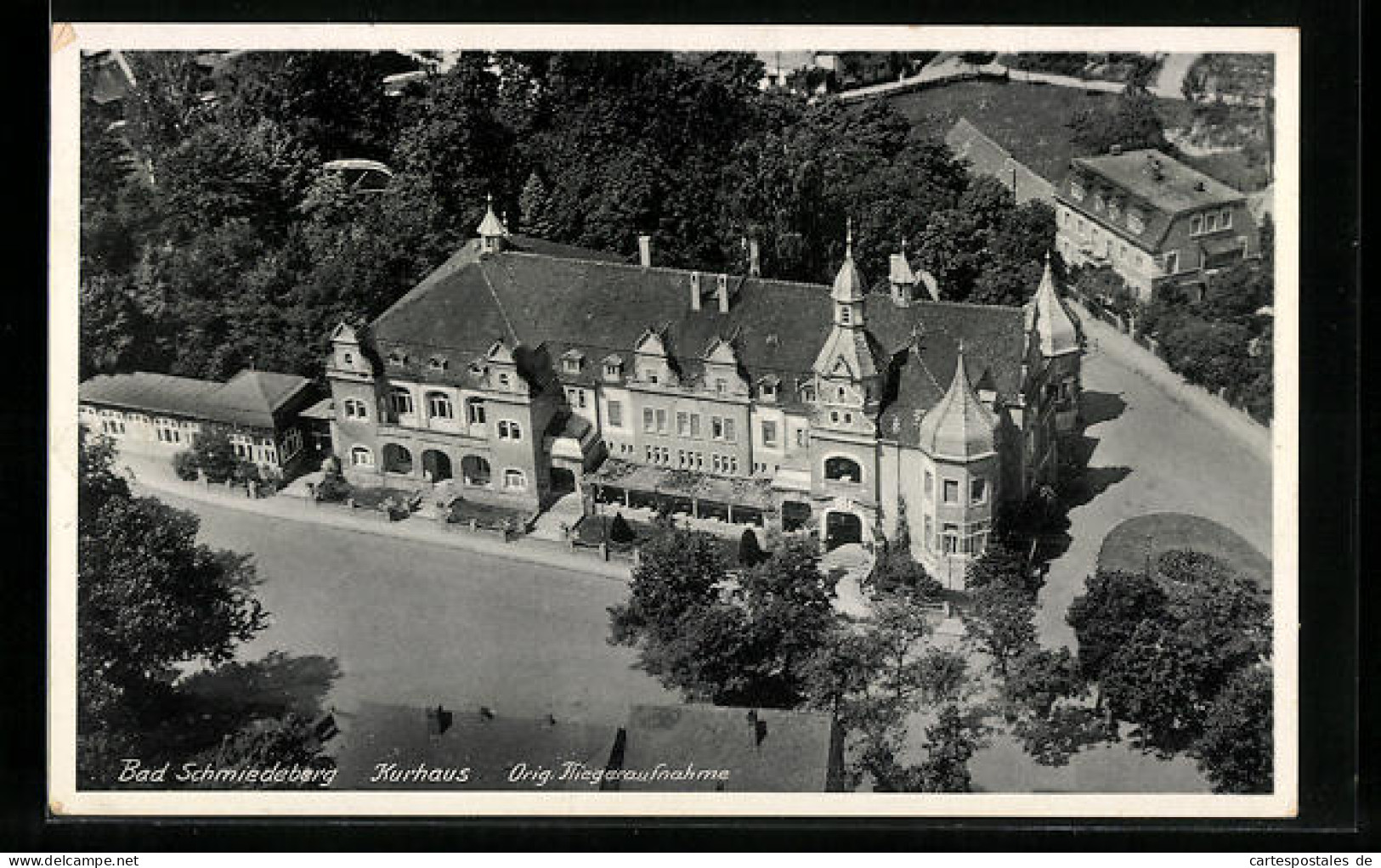 AK Bad Schmiedeberg, Städtisches Kurhaus, Fliegeraufnahme  - Bad Schmiedeberg