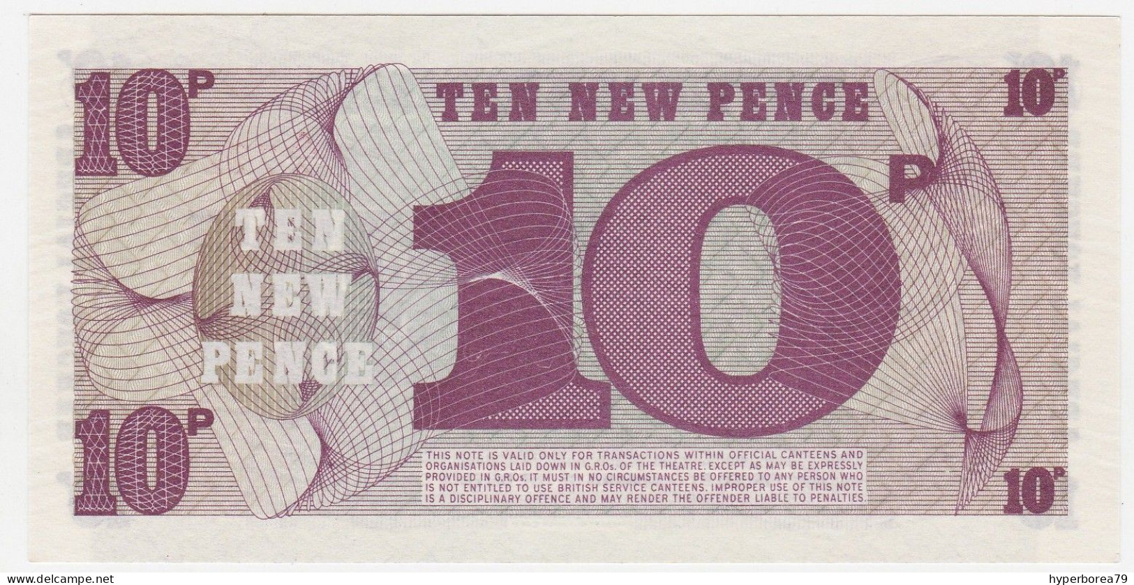Great Britain BAF P M48 - 10 New Pence 1972 6th Series - UNC - British Armed Forces & Special Vouchers