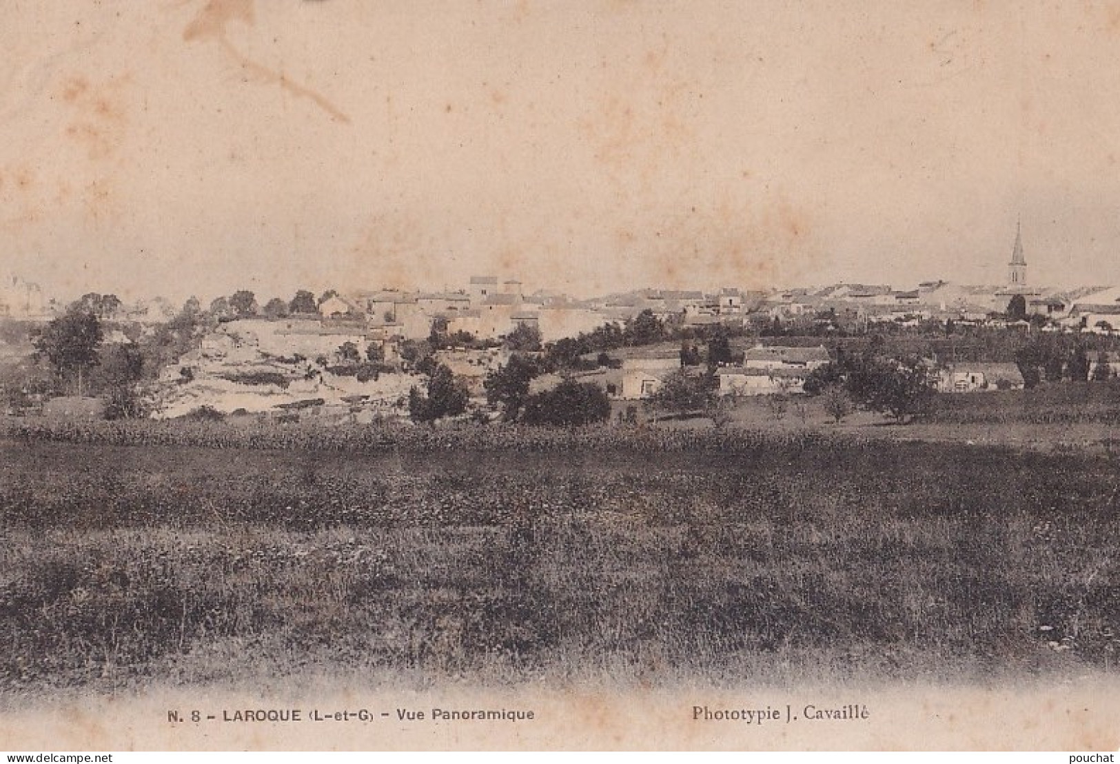 E3-47) LAROQUE TIMBAUT - LOT ET GARONNE - VUE PANORAMIQUE - EDIT. J. CAVAILLE  - ( 2 SCANS ) - Laroque Timbault