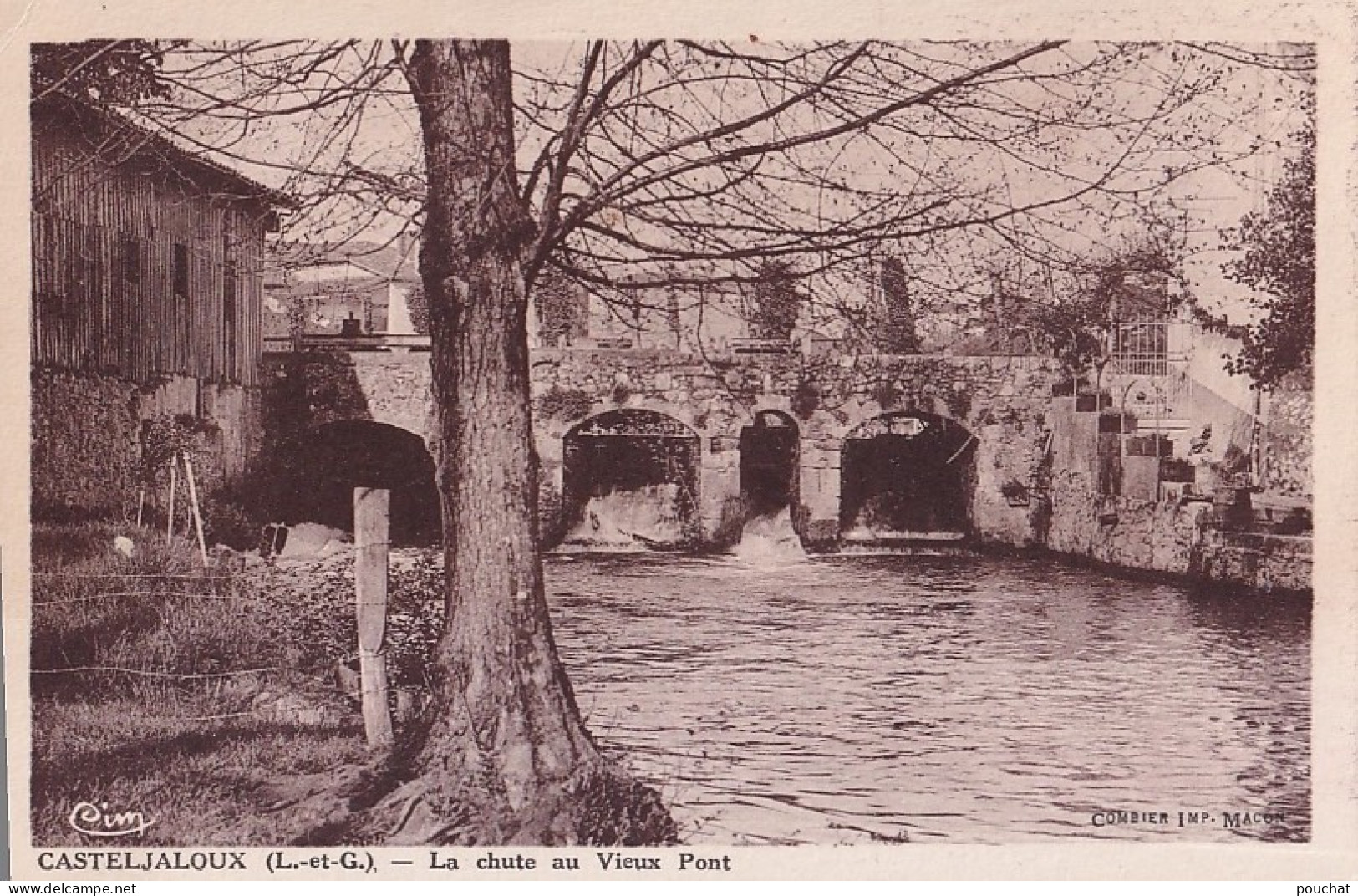 E6-47) CASTELJALOUX - LA CHUTE AU VIEUX PONT - ( 2 SCANS ) - Casteljaloux