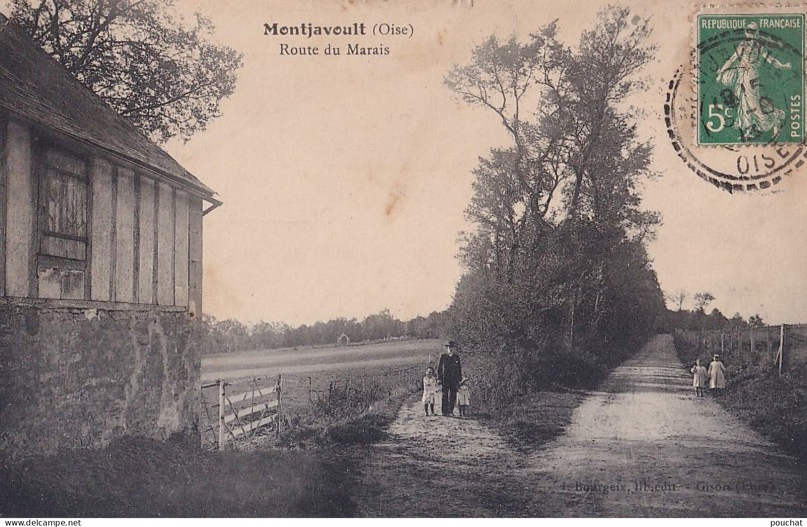 E7-60) MONTJAVOULT - OISE - ROUTE DU MARAIS - ANIMEE - HABITANTS - EN  1913 - Montjavoult