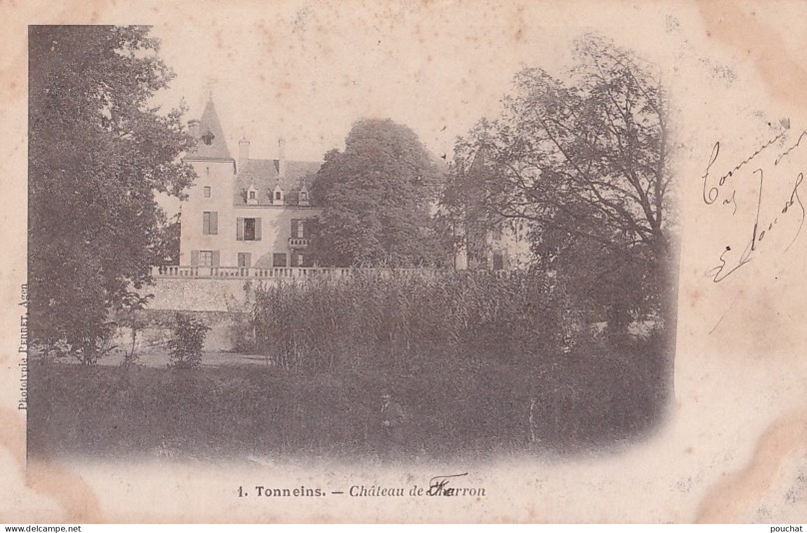 E8-47) TONNEINS - CHATEAU DE FERRON - PERSONNAGE -  EN  1903 - ( 2 SCANS ) - Tonneins