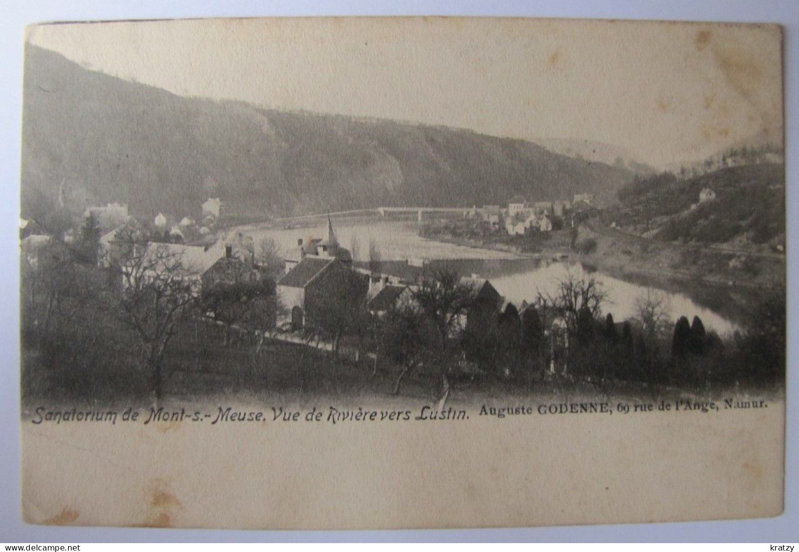 BELGIQUE - NAMUR - PROFONDEVILLE - RIVIERE - Vue Depuis Le Sanatorium De Mont-sur-Meuse - 1908 - Profondeville