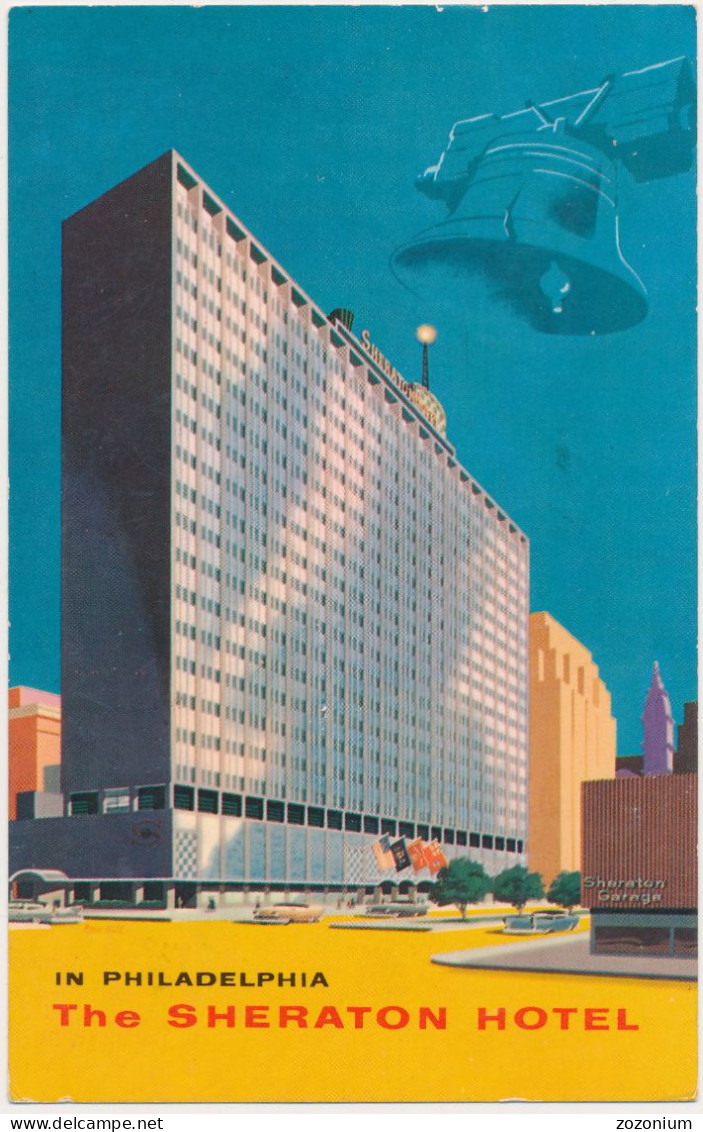 PHILADELPHIA Sheraton Hotel 1966 Nice Stamp Vintage Photo Postcard Post Card Carte - Philadelphia