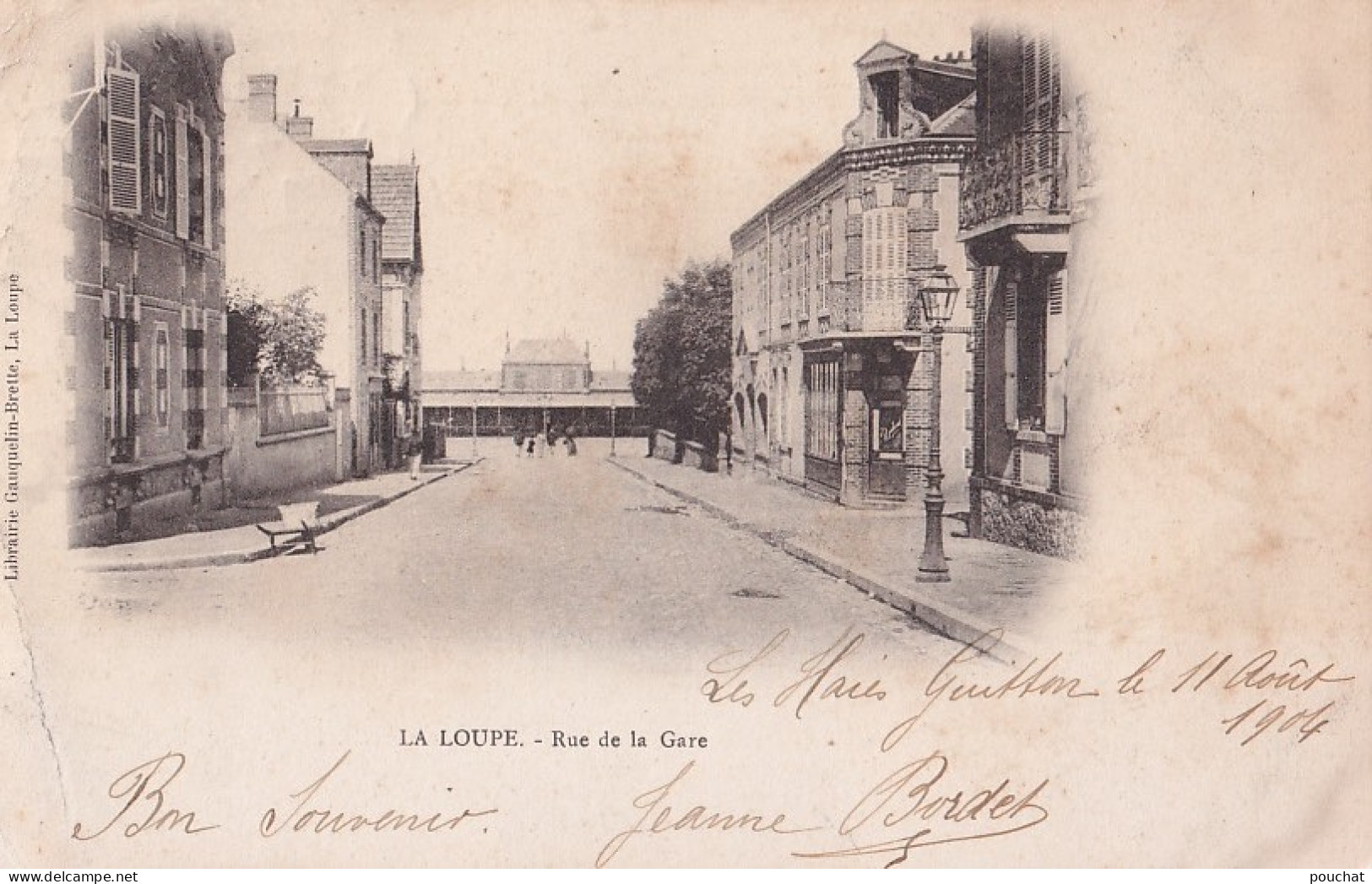 E14-28) LA LOUPE - RUE DE LA GARE - EN  1904 - ( 2 SCANS )    - La Loupe