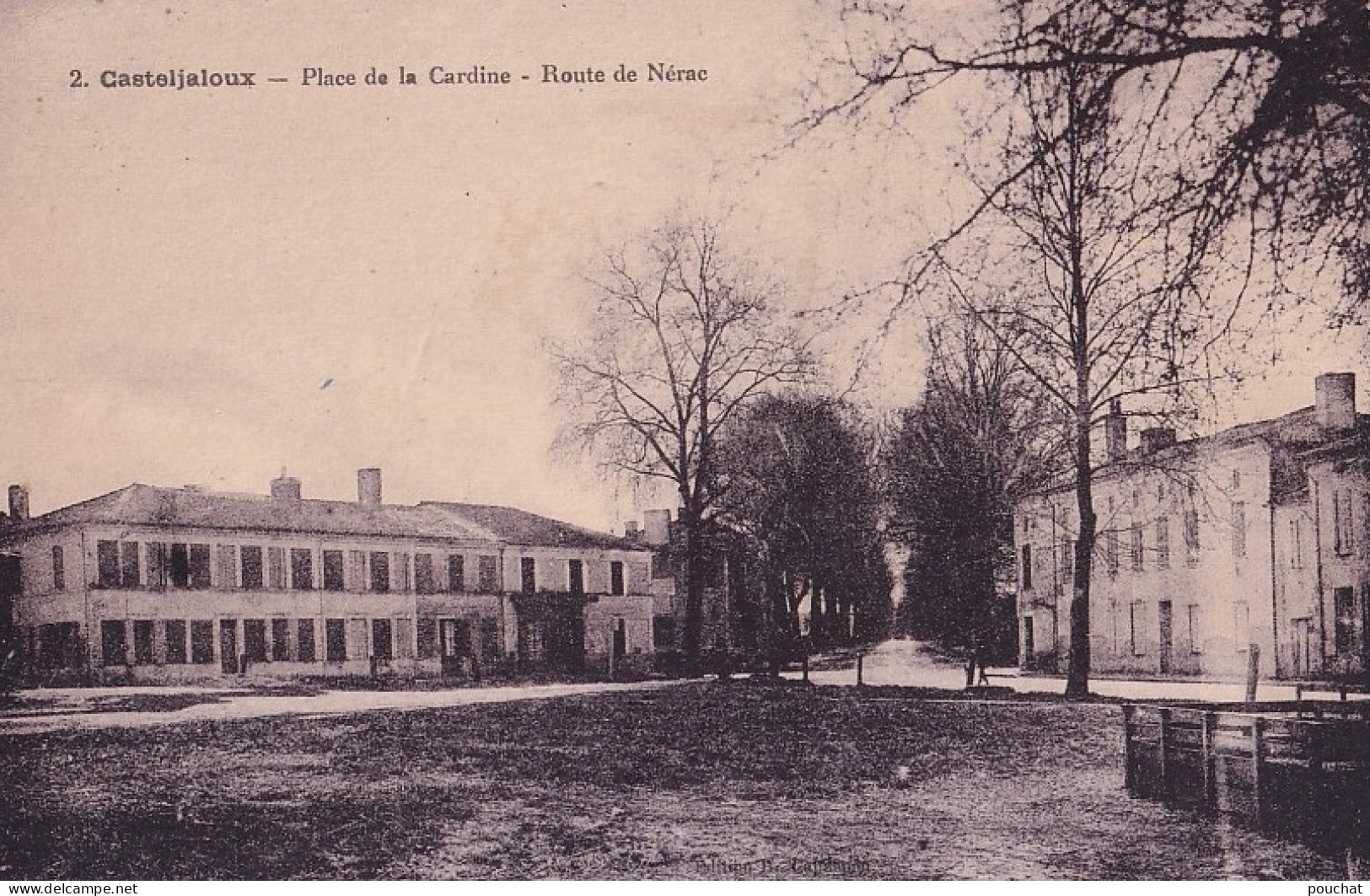 E14-47) CASTELJALOUX - PLACE DE LA CARDINE - ROUTE DE NERAC - ( 2 SCANS ) - Casteljaloux