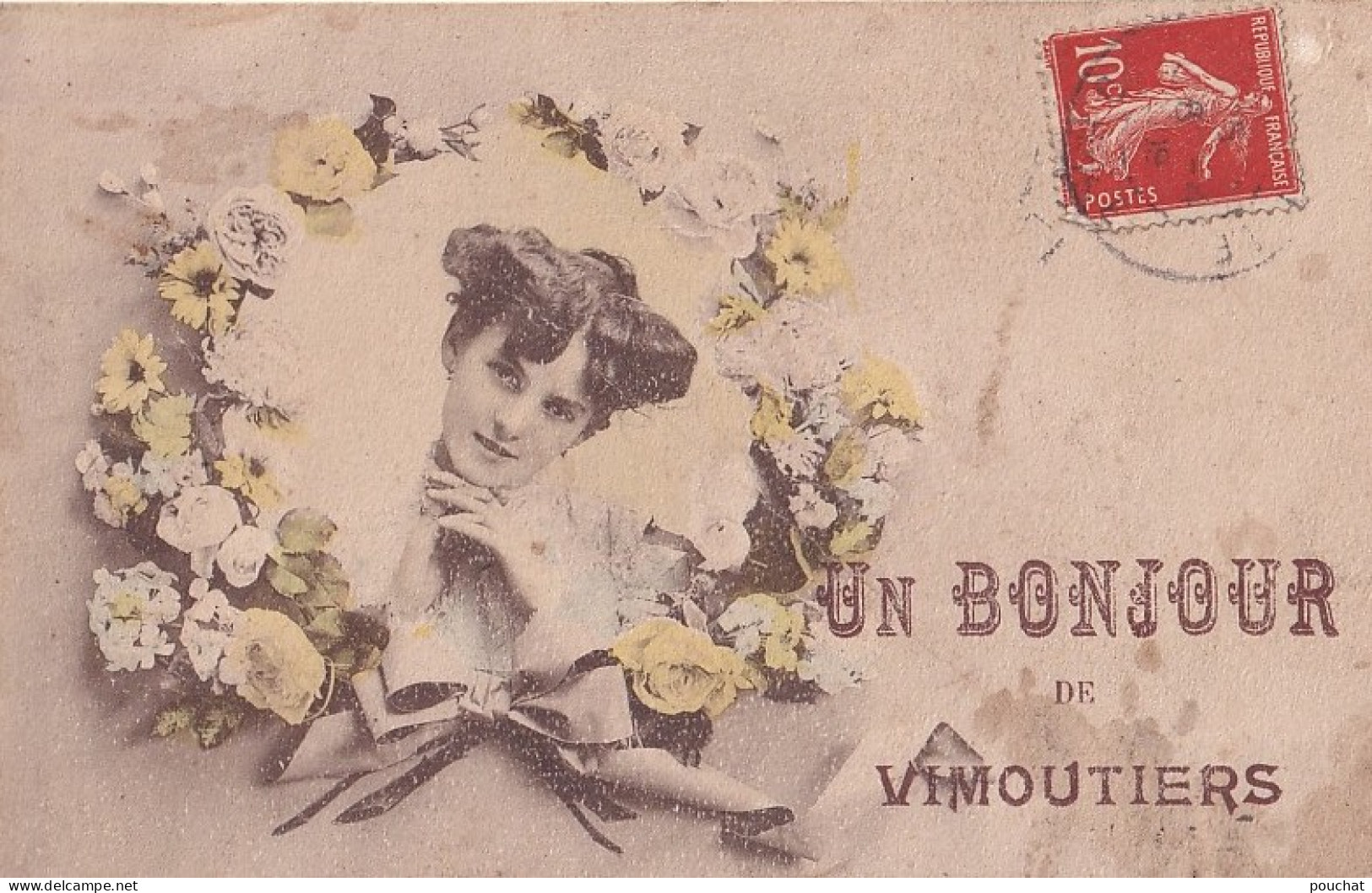 E25-61) VIMOUTIERS - UN  BONJOUR - EN  1909 - Vimoutiers