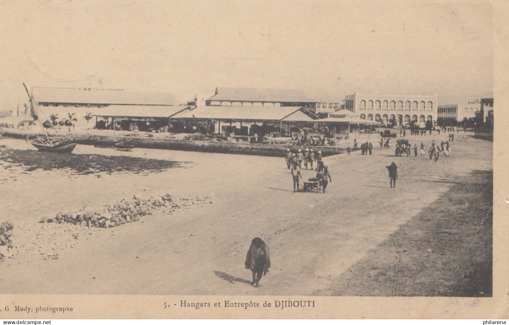 Äthiopien: 1914: Ansichtskarte Djibouti - Airport, Hangar - Ethiopië