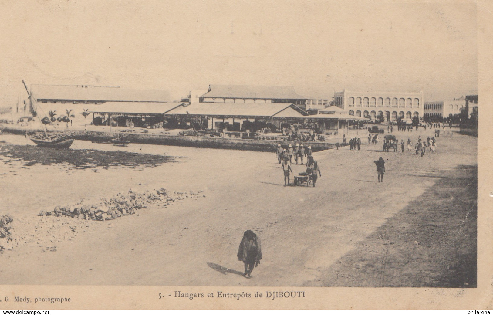 Äthiopien: 1914: Ansichtskarte Djibouti - Airport, Hangar - Ethiopie