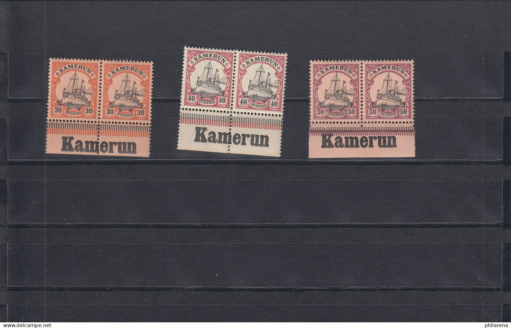 Kamerun: MiNr. 12-14 Vom Unterrand Mit Inschrift, ** - Kamerun