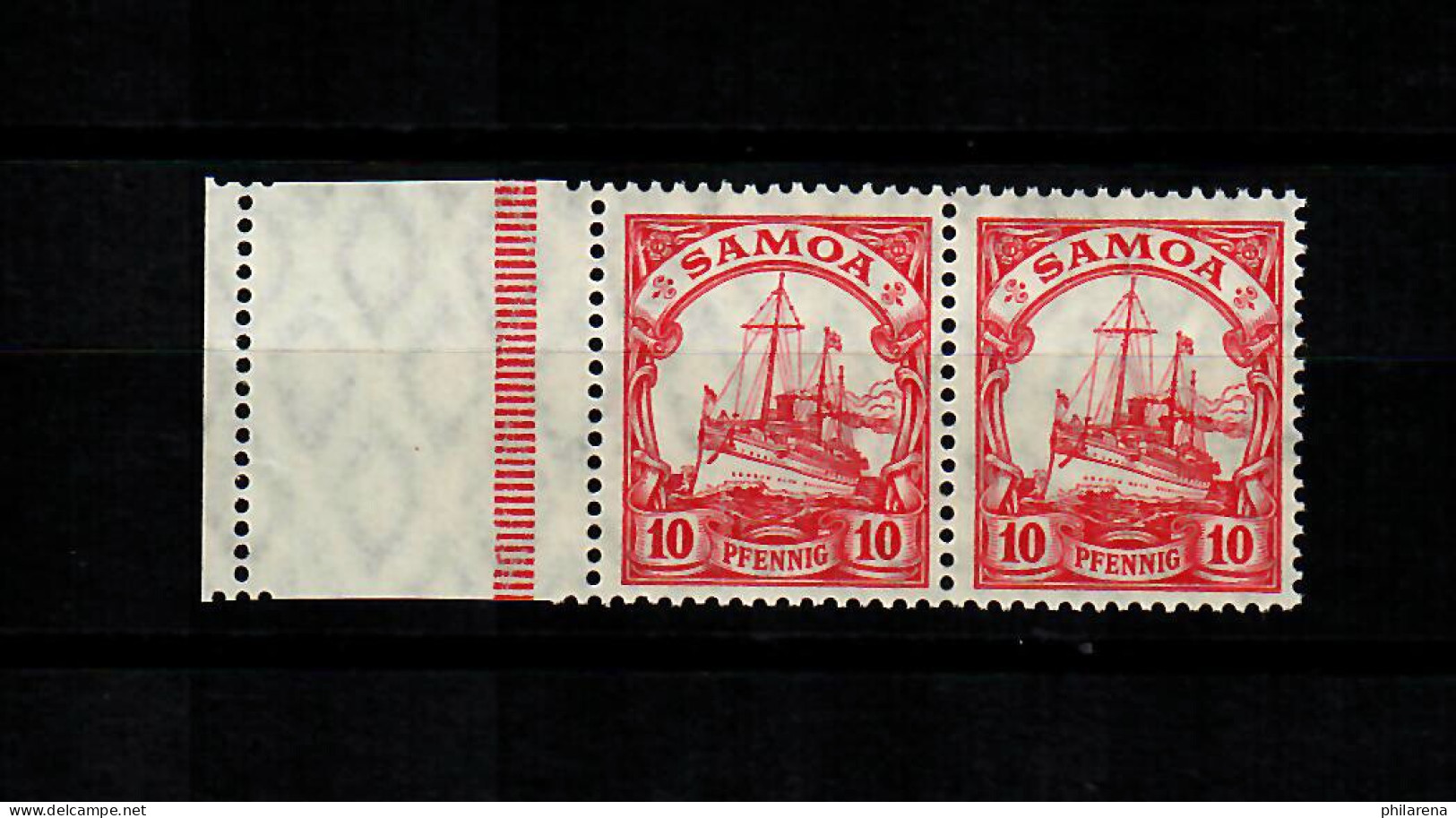 Samoa: MiNr. 22 LF, Waagrechtes Paar, Postfrisch, ** - Samoa