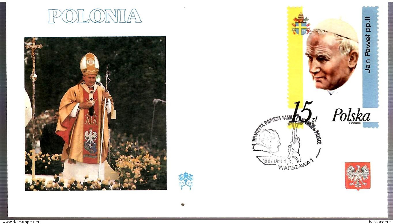 79497 - 10 enveloppes  pour  voyage  du Pape JEAN PAUL  II