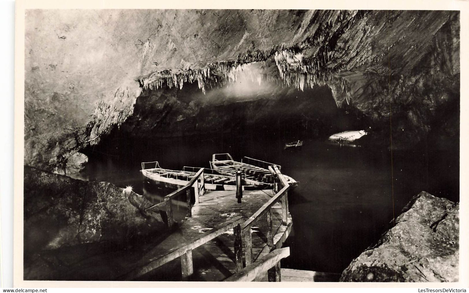 BELGIQUE - Les Grottes De Han Sur Lesse - Vue Sur Le Lac D'embarquement - Bateaux - Carte Postale Ancienne - Rochefort