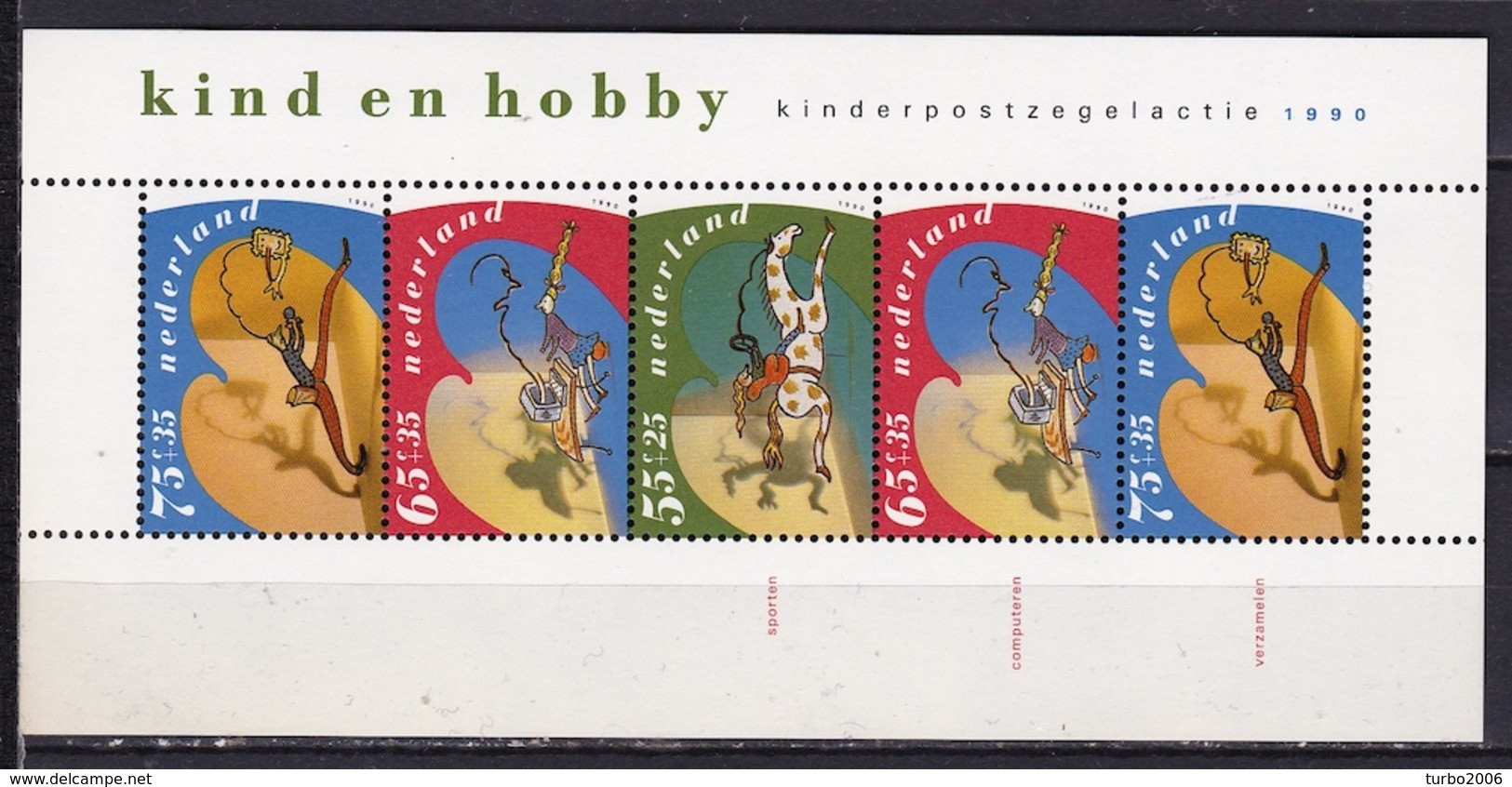 Nederland 1990 Velletje Kinderzegels NVPH 1460 Postfris - Blocks & Sheetlets