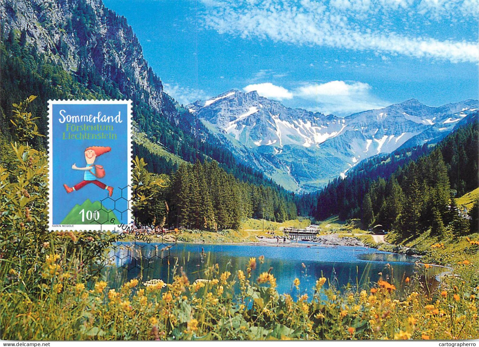 Postcard Liechtenstein Sommerland Ferienland Furstentum - Liechtenstein