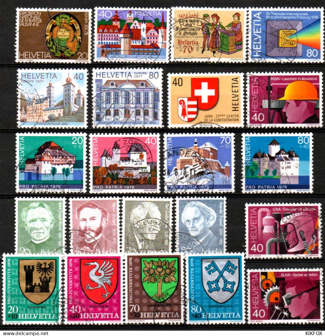 SUISSE ,SCHWEIZ,1978 , AUS   Mi. 1116 - 1145, JAHRGANG OHNE MI BL 23, 1120- 1127 GESTEMPELT, OBLITERE - Used Stamps