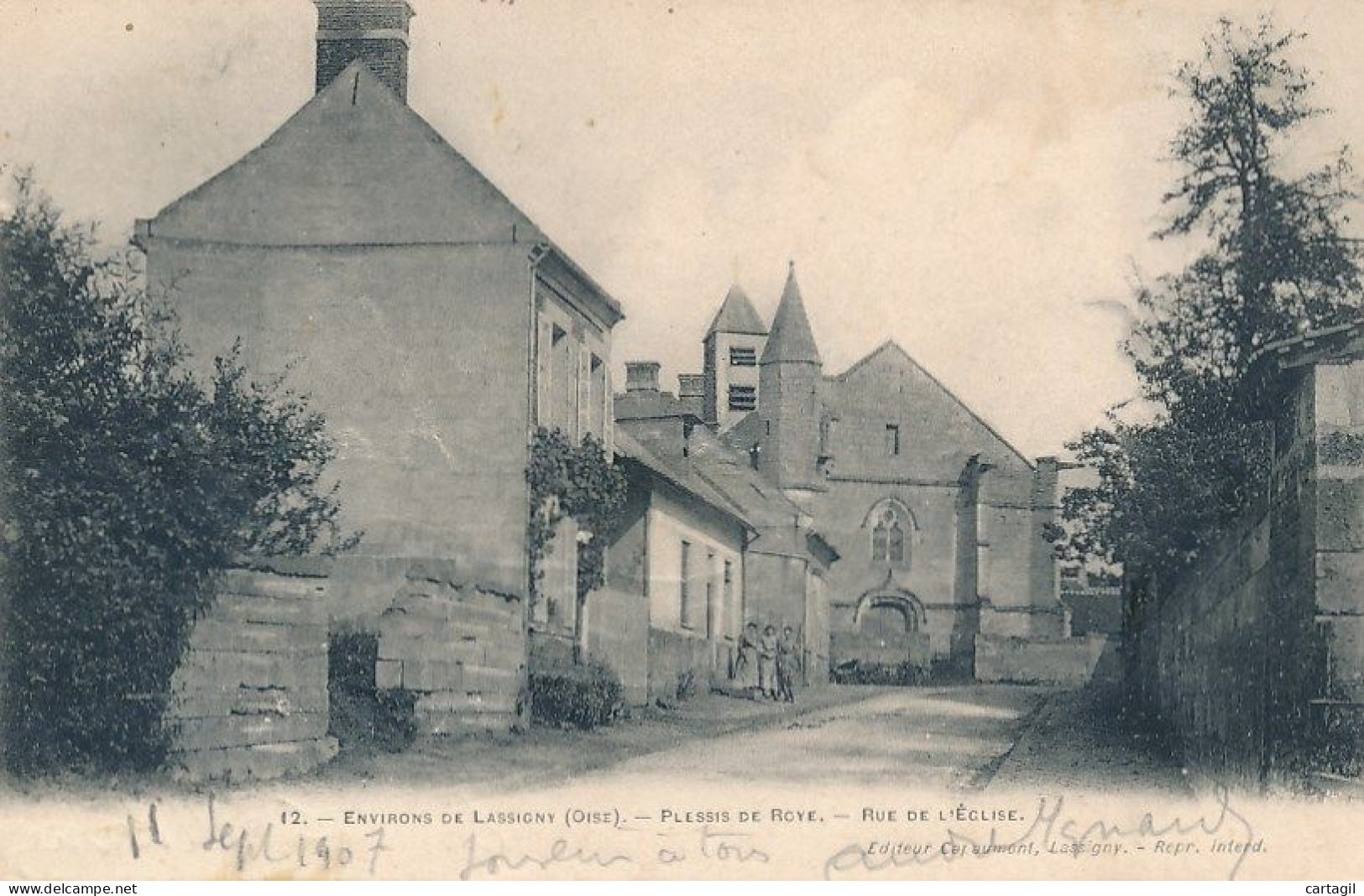 CPA-25595-60 ( Oise)-Plessis De Roye (près Lassigny) -Rue De L'église-Livraison Offerte - Lassigny