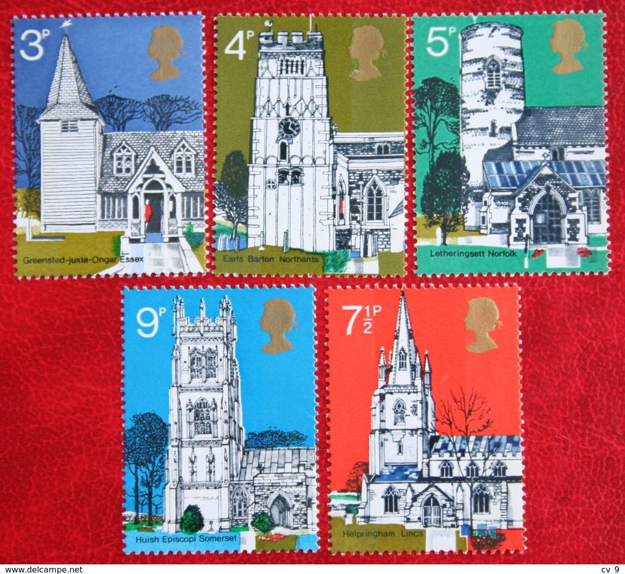 British Architecture. Village Churches (Mi 597-601) 1972 POSTFRIS MNH ** ENGLAND GRANDE-BRETAGNE GB GREAT BRITAIN - Neufs