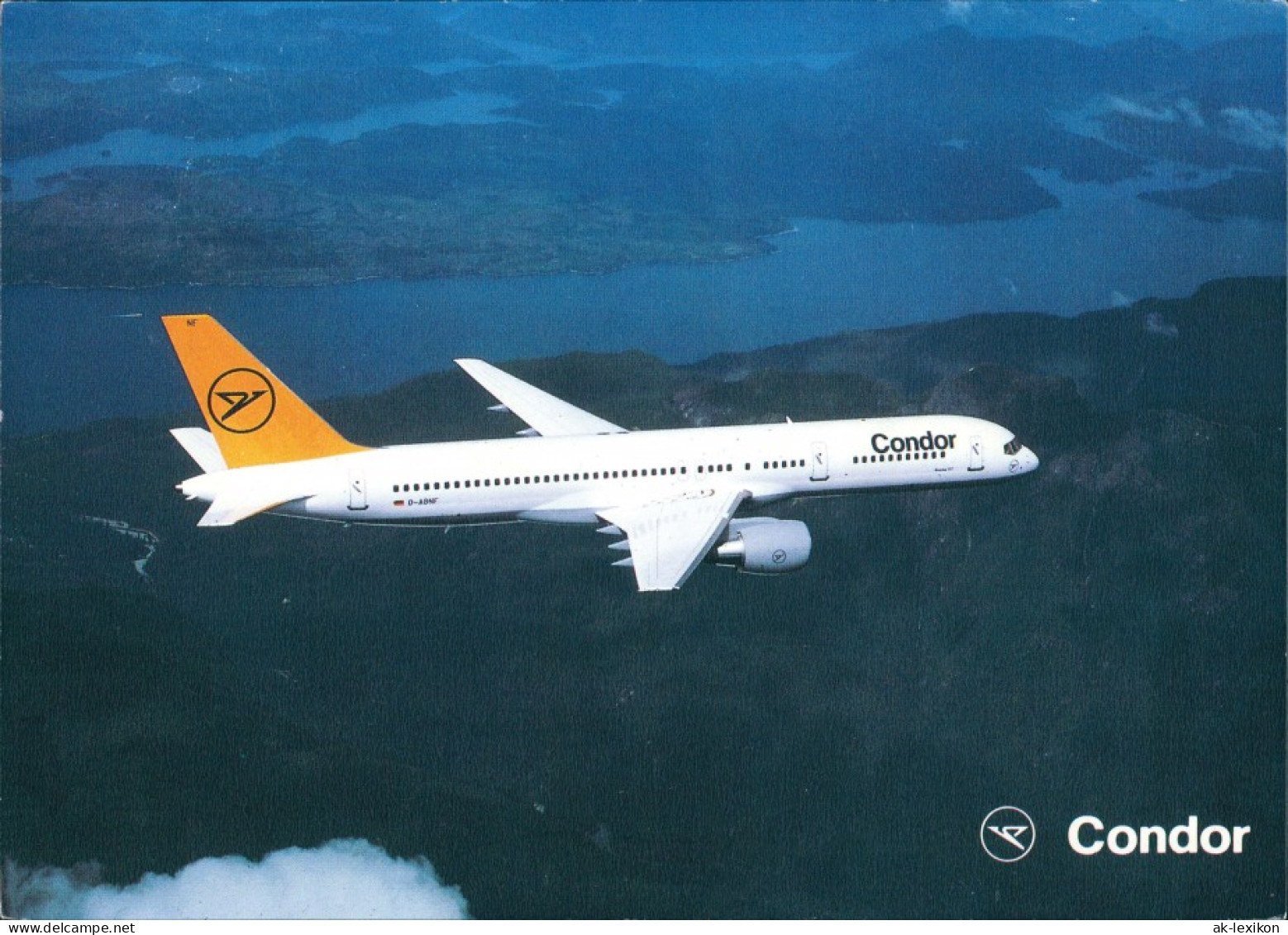 Ansichtskarte  Flugzeug Motiv-AK Airplane Fluggesellschaft CONDOR B 757 1990 - 1946-....: Moderne