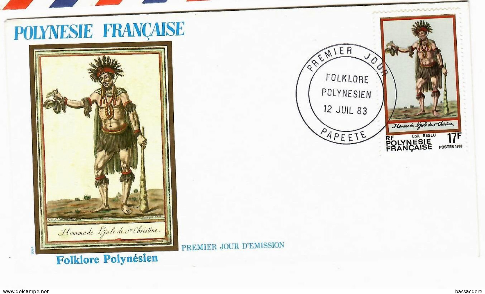 79500 C - FOLKLORE  POLYNESIEN - Storia Postale