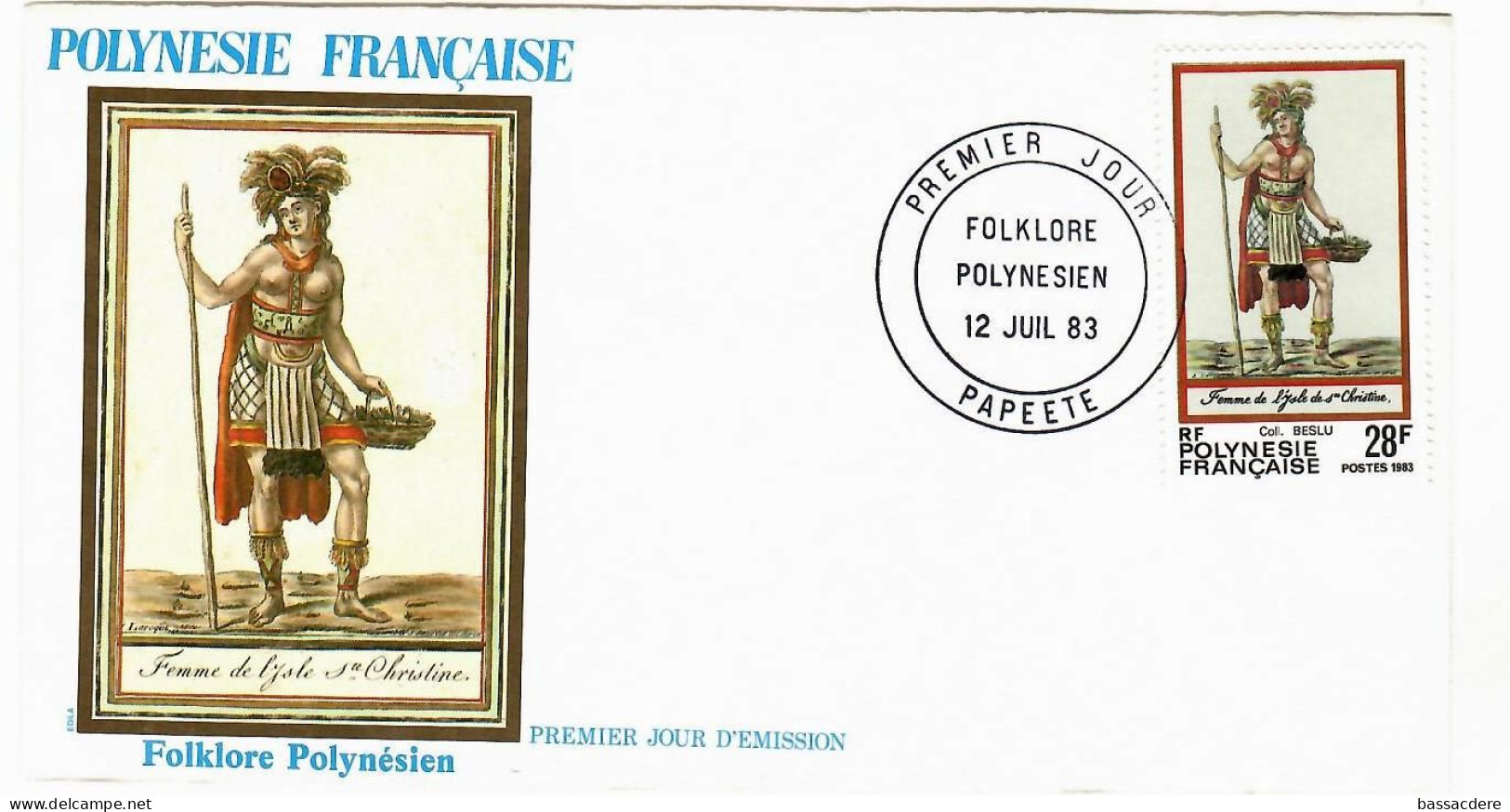 79500 C - FOLKLORE  POLYNESIEN - Storia Postale