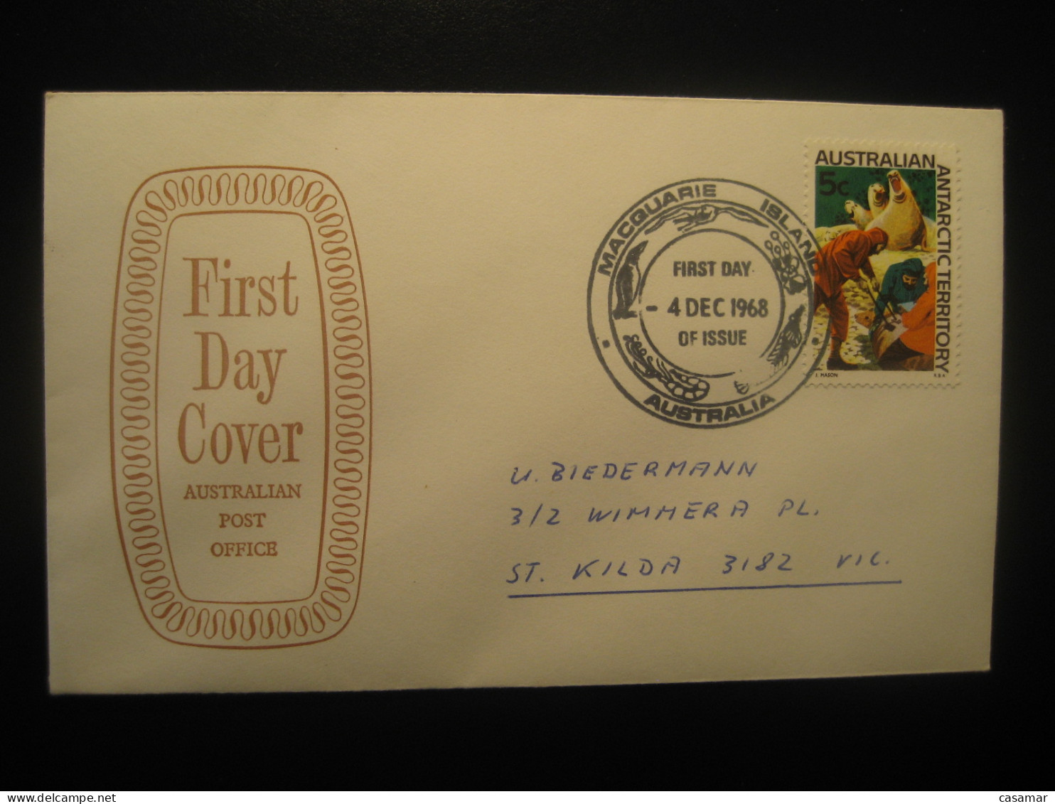 MACQUARIE ISLAND 1968 FDC Cancel Cover Antarctica AAT Antarctic Antarctique Australia - Cartas & Documentos