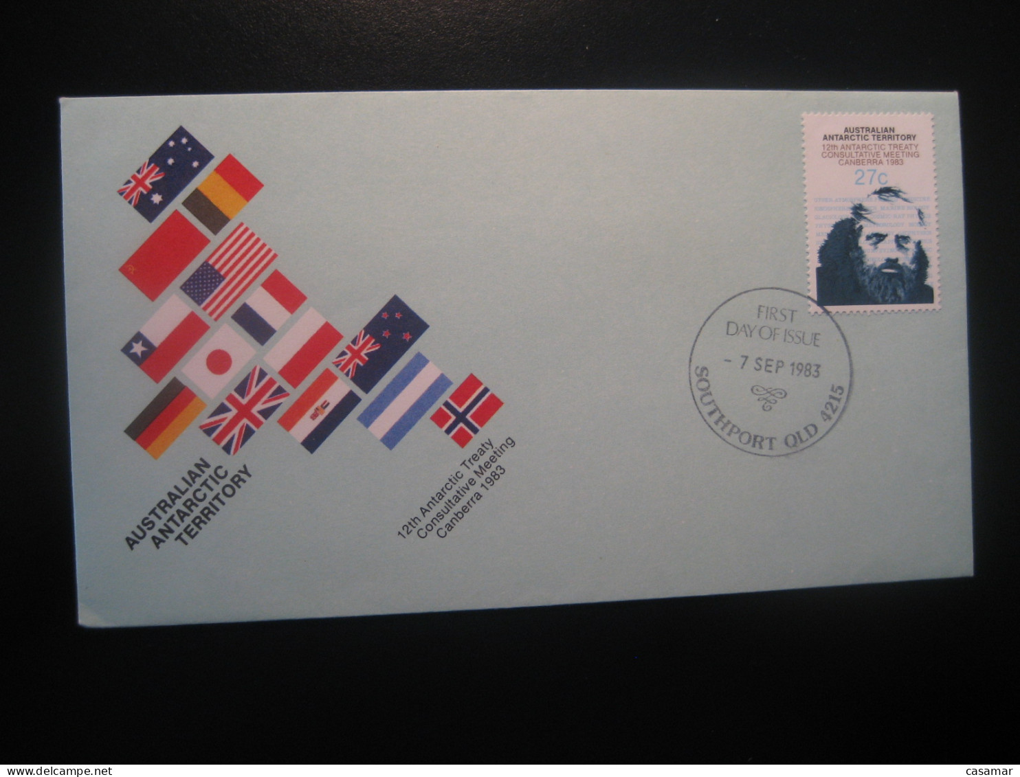 SOUTHPORT 1983 Antarctic Treaty FDC Cancel Cover Antarctica AAT Antarctique Australia South Pole Polar - Lettres & Documents