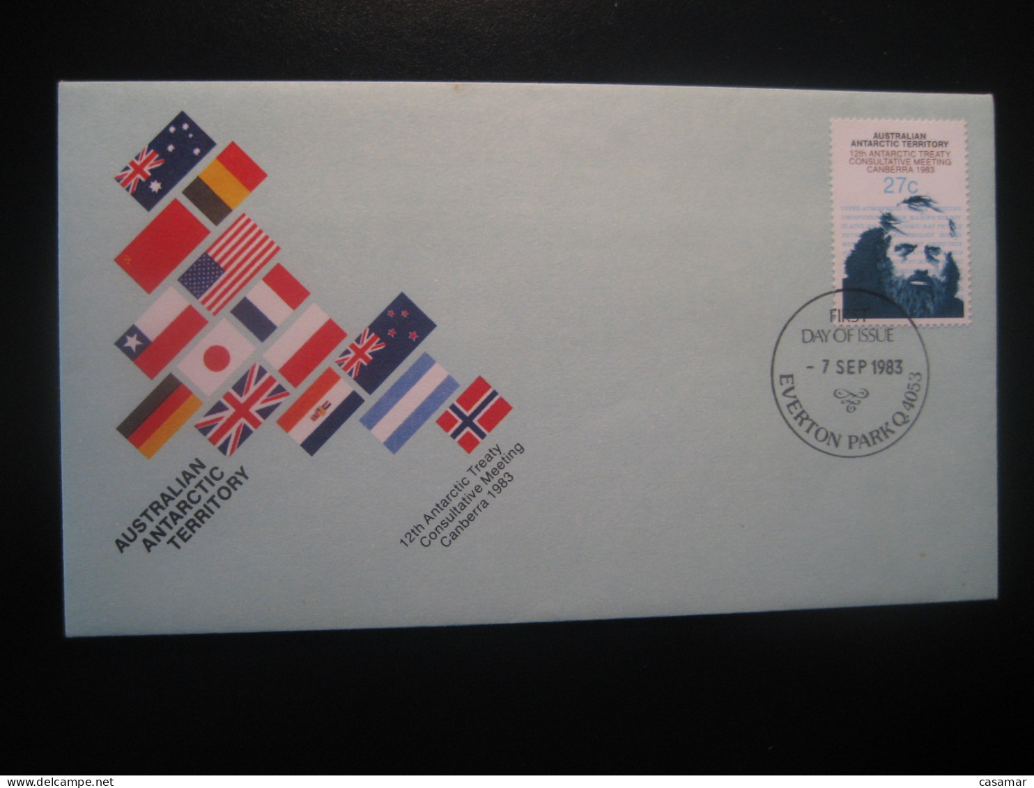 EVERTON PARK 1983 Antarctic Treaty FDC Cancel Cover Antarctica AAT Antarctique Australia South Pole Polar - Brieven En Documenten