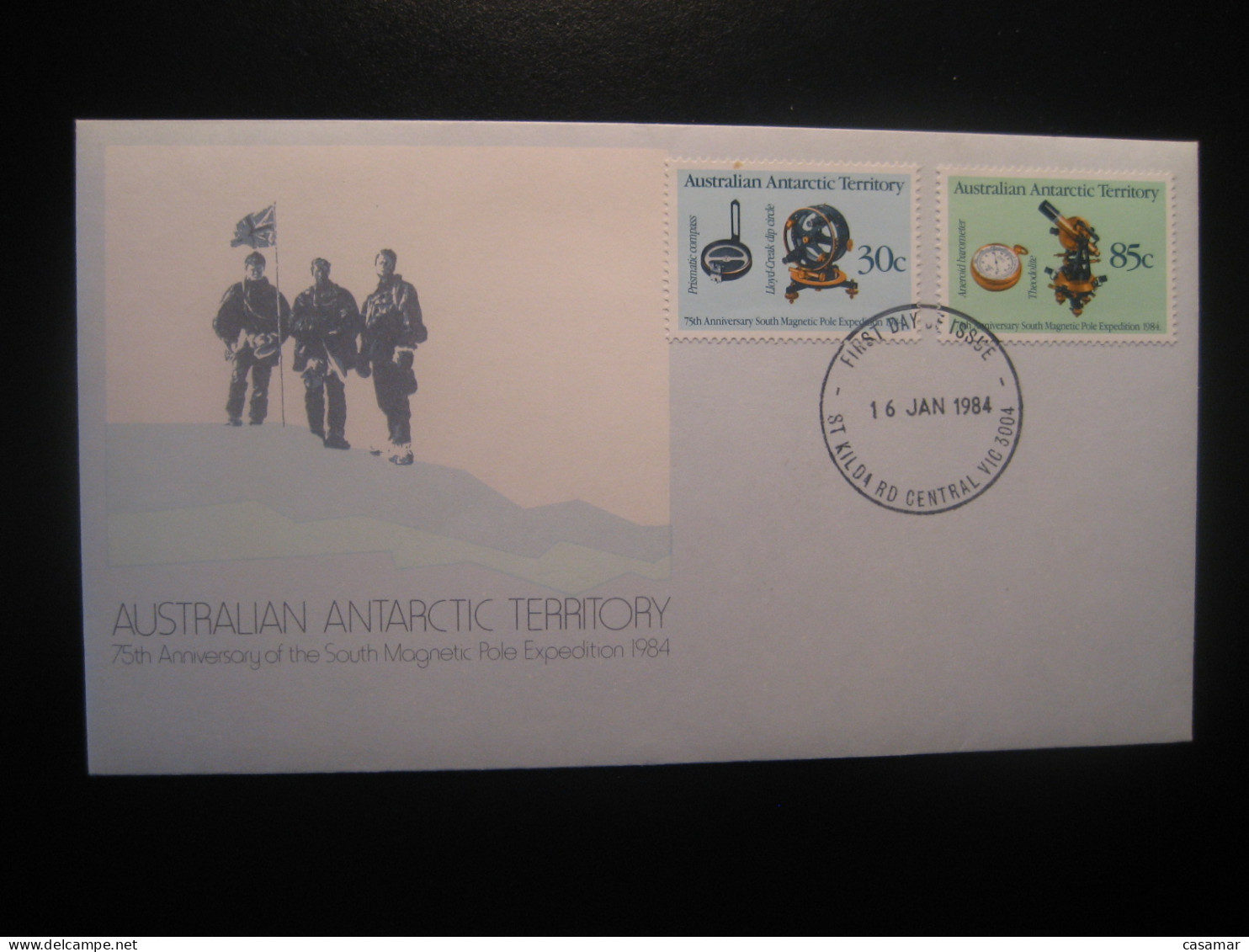 ST KILDA RD CENTRAL 1984 South Magnetic Pole Physics Geology FDC Antarctic Antarctica AAT Antarctique Australia Polar - Cartas & Documentos