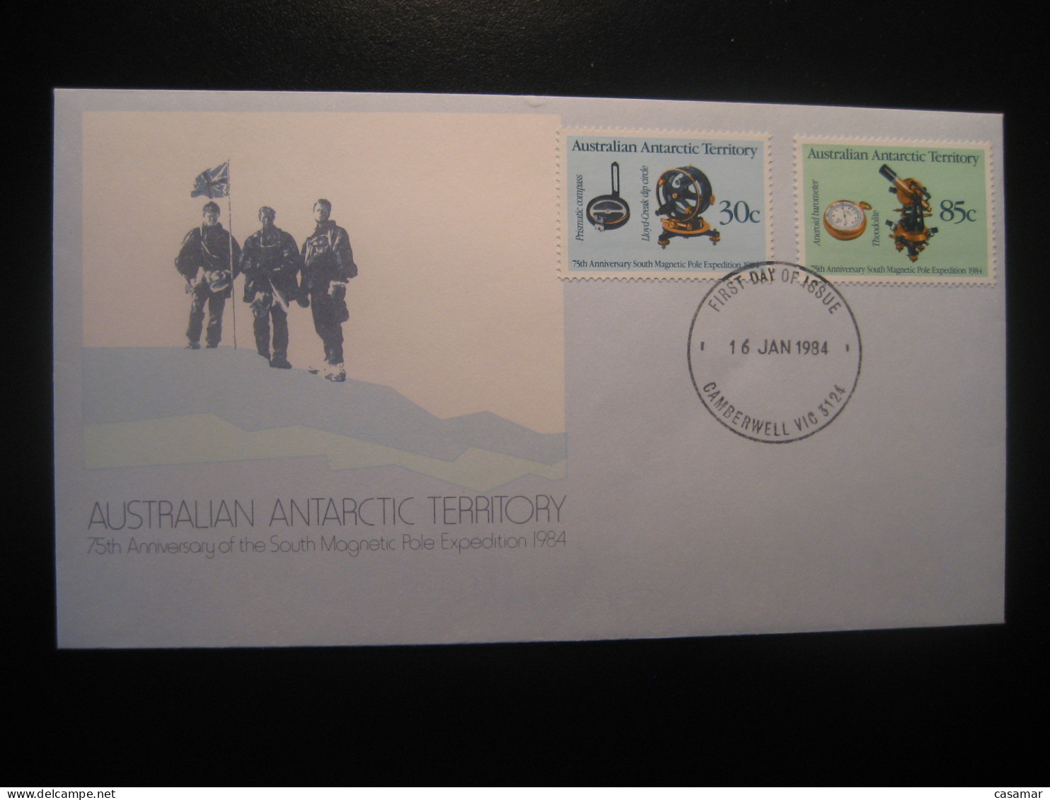 CAMBERWELL 1984 South Magnetic Pole Physics Geology FDC Antarctic Antarctica AAT Antarctique Australia Polar - Cartas & Documentos