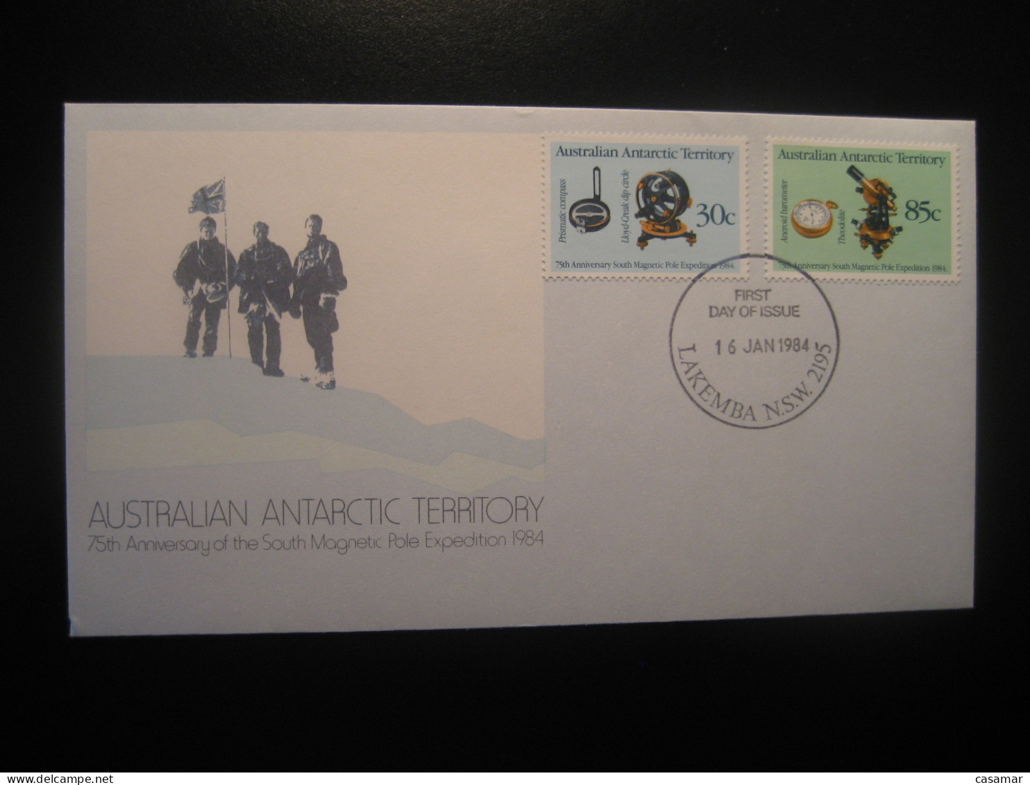 LAKEMBA 1984 South Magnetic Pole Physics Geology FDC Antarctic Antarctica AAT Antarctique Australia Polar - Brieven En Documenten