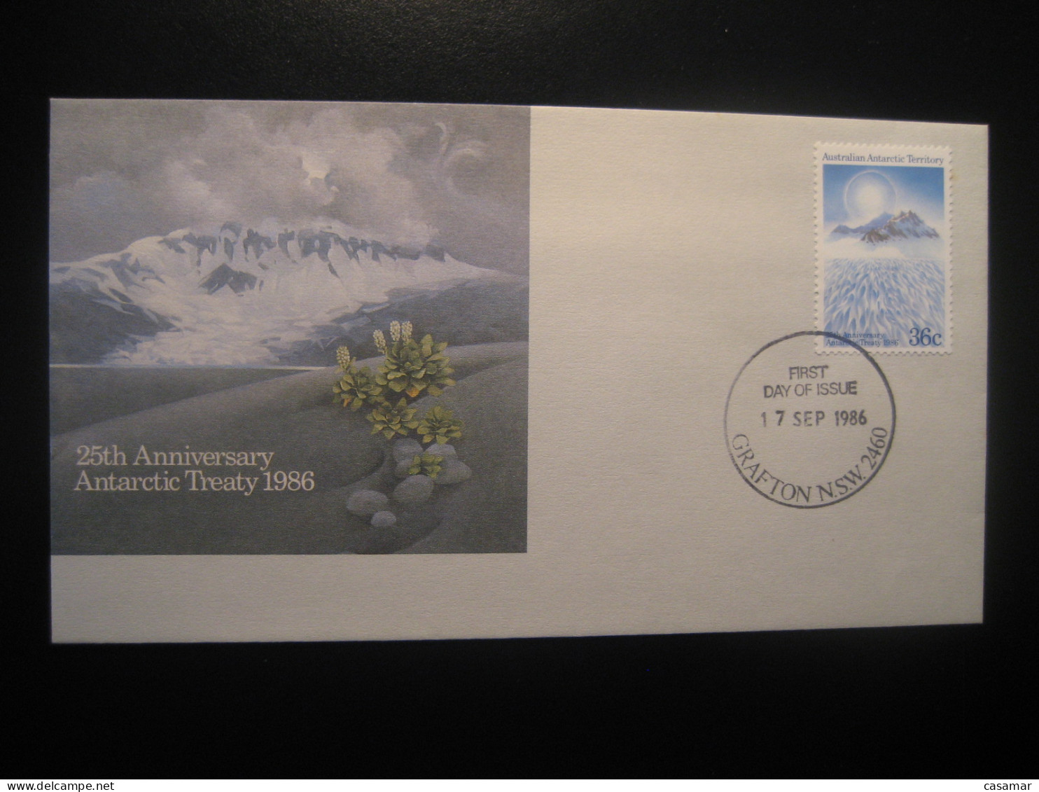 GRAFTON 1986 Antarctic Treaty FDC Antarctica AAT Antarctique Australia Polar South Pole - Cartas & Documentos