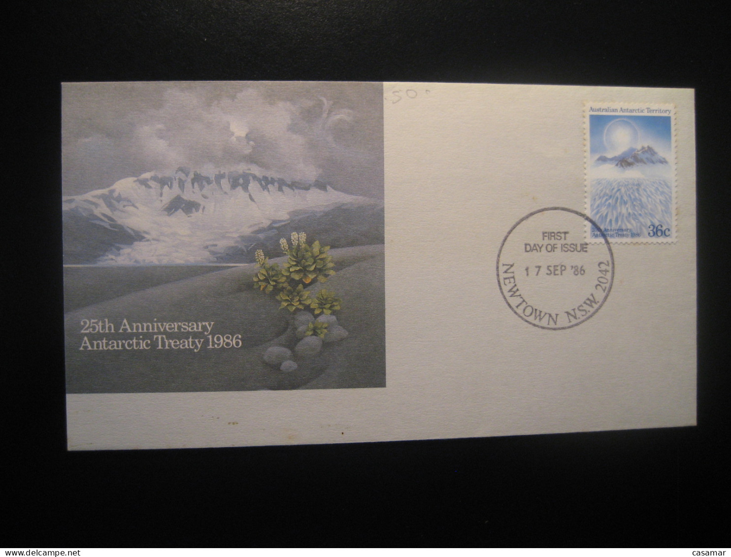 NEWTOWN 1986 Antarctic Treaty FDC Antarctica AAT Antarctique Australia Polar South Pole - Lettres & Documents