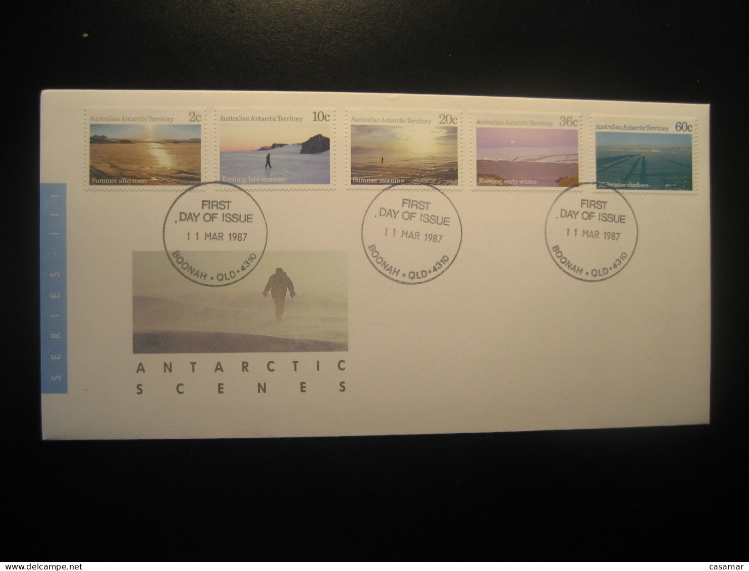 BOONAH 1987 Meteorology Geography Geology FDC Antarctica AAT Antarctic Antarctique Australia Polar South Pole - Lettres & Documents