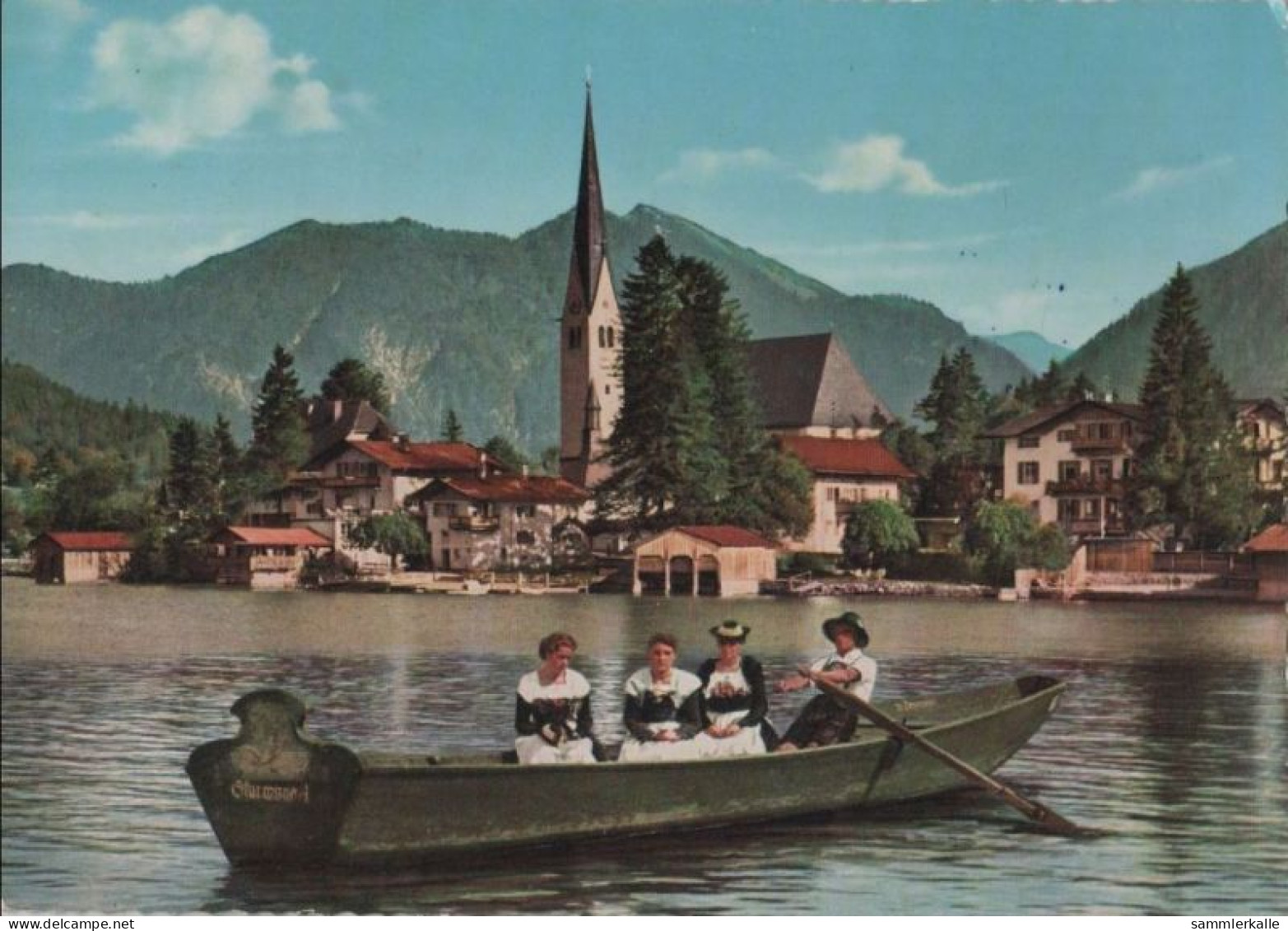 64247 - Rottach-Egern - Trachtengruppe Im Boot - 1959 - Miesbach