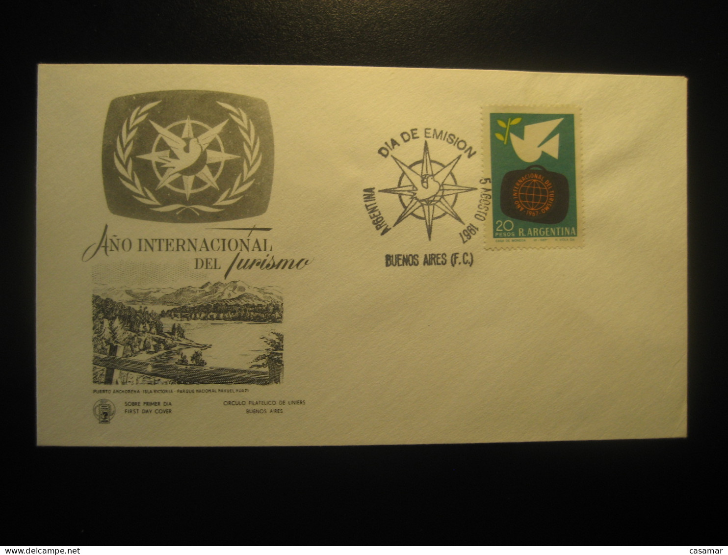 1967 Puerto Anchorena Año Int. Del Turismo Tourism Tourist FDC Cancel Cover ARGENTINA Buenos Aires - Autres & Non Classés