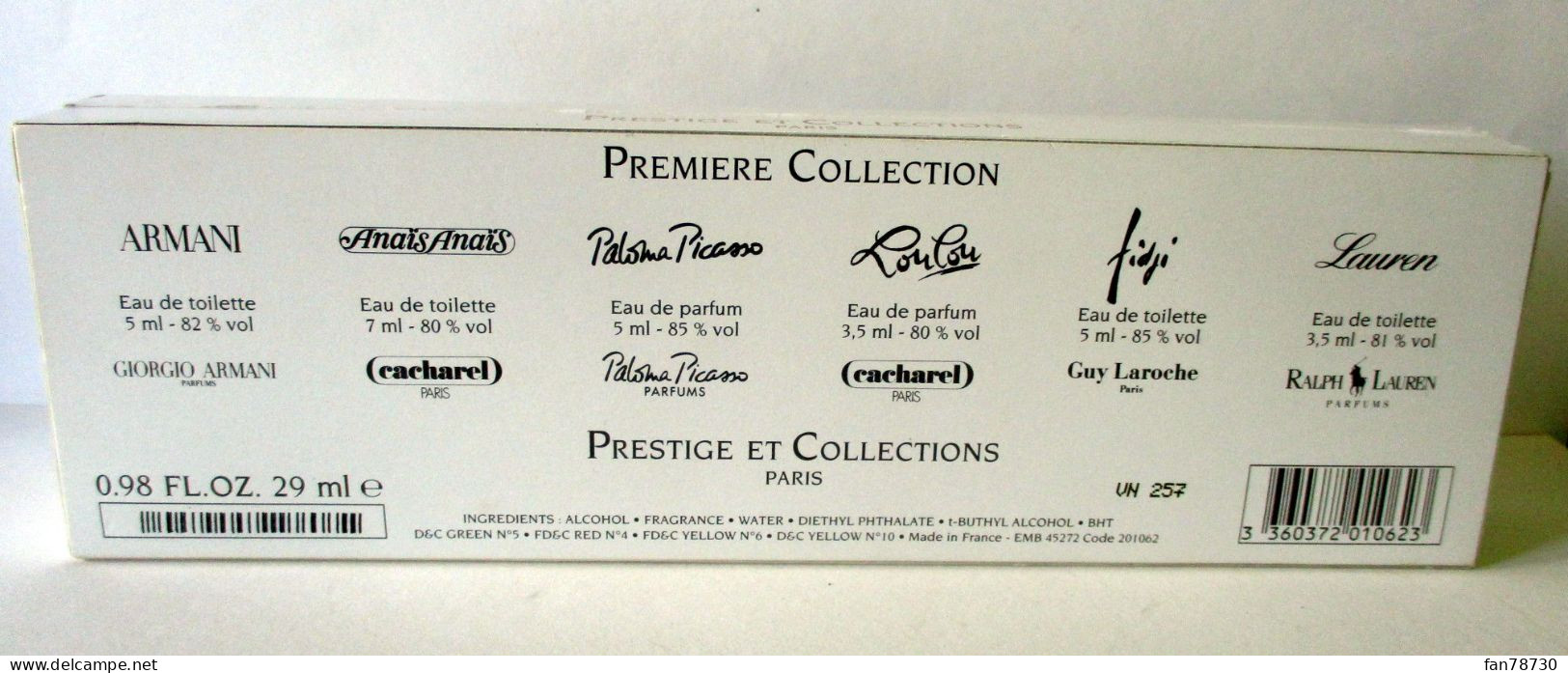 Miniatures X 6 "Première Collection" Paris - Prestige Et Collections - FRAIS DU SITE DEDUITS - Miniaturen Damendüfte (mit Verpackung)