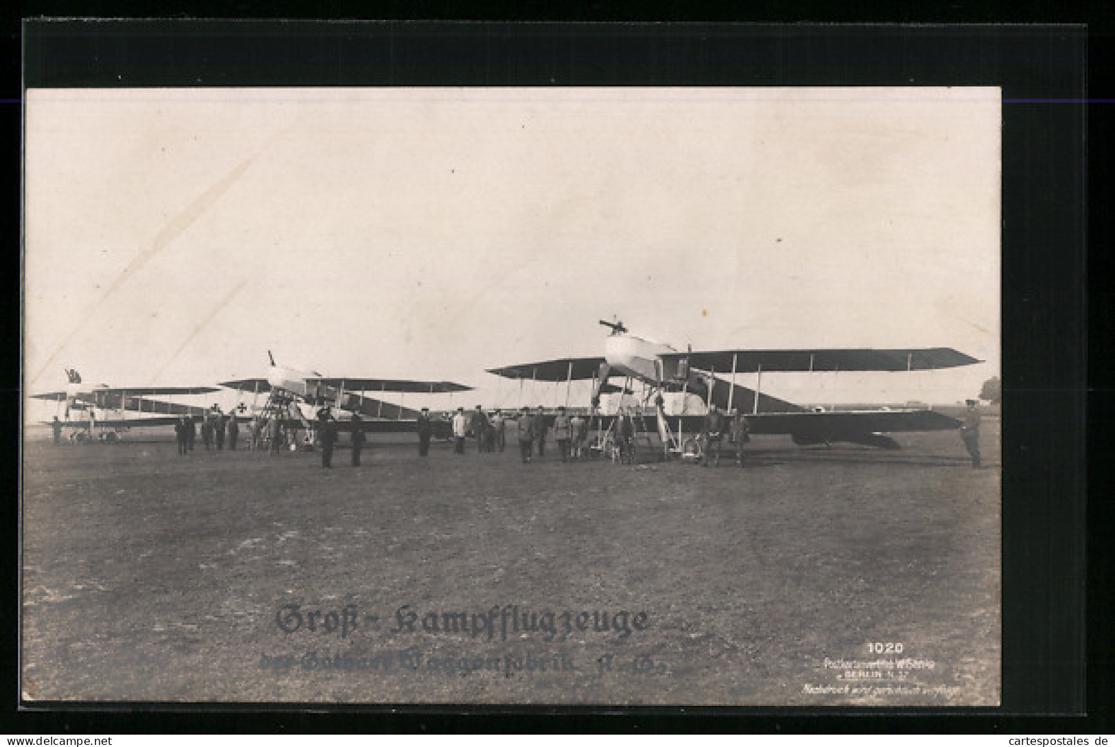 Foto-AK Sanke Nr. 1020: Gross-Kampfflugzeuge Der Gothaer Waggonfabrik  - 1914-1918: 1ste Wereldoorlog