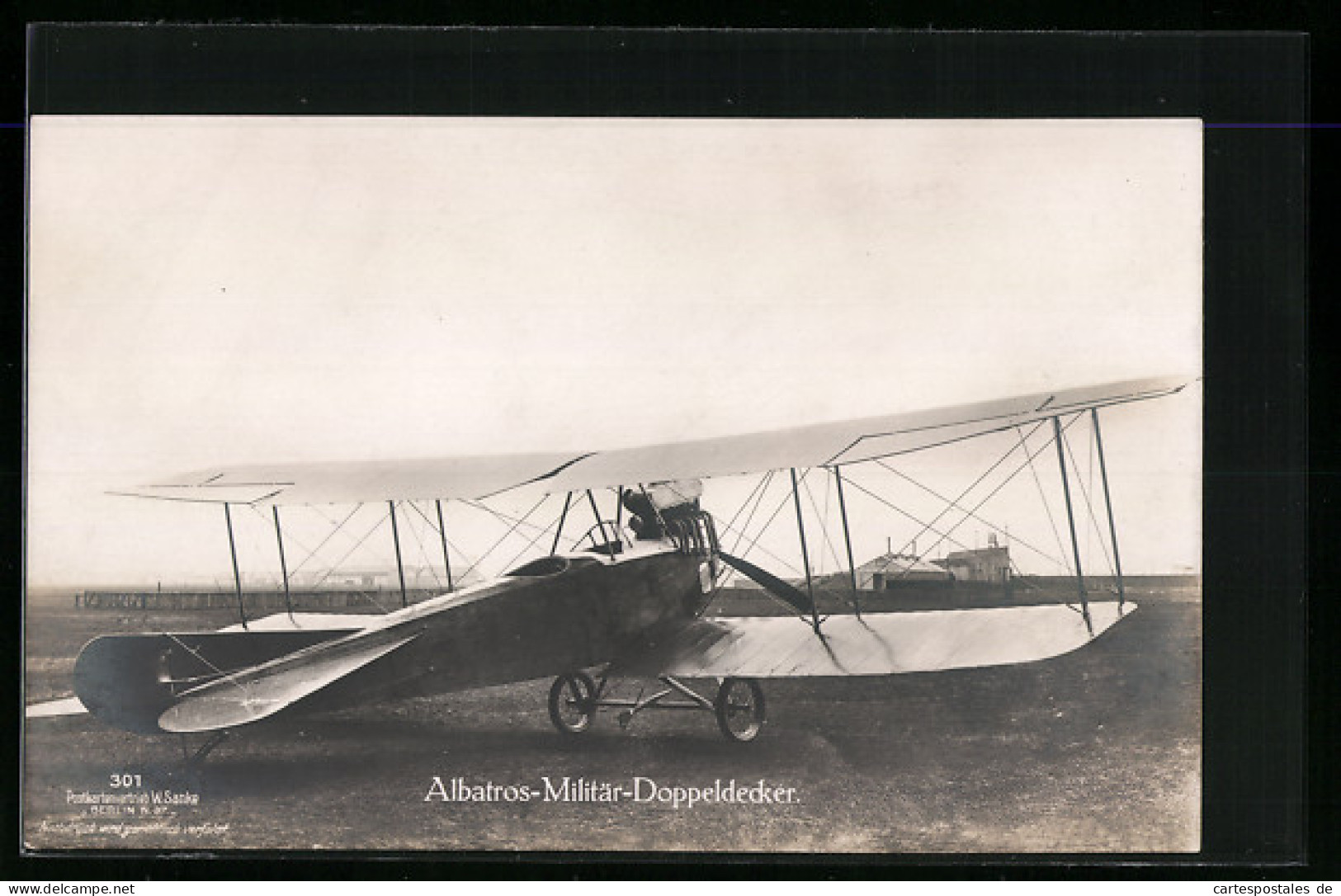 Foto-AK Sanke Nr. 301: Albatros-Militär-Doppeldecker Flugzeug  - 1914-1918: 1st War